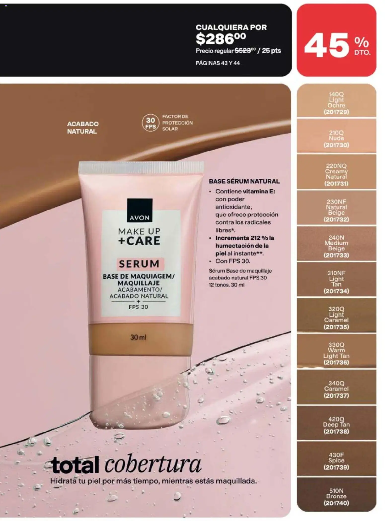 Nuevas ofertas de AVON válidas en toda la República Mexicana desde el 20/08/2026. ¡Encuentra las mejores ofertas en AVON campaña 12 2026! | Página: 41 | Productos: Base de maquillaje, Serum, Maquillaje