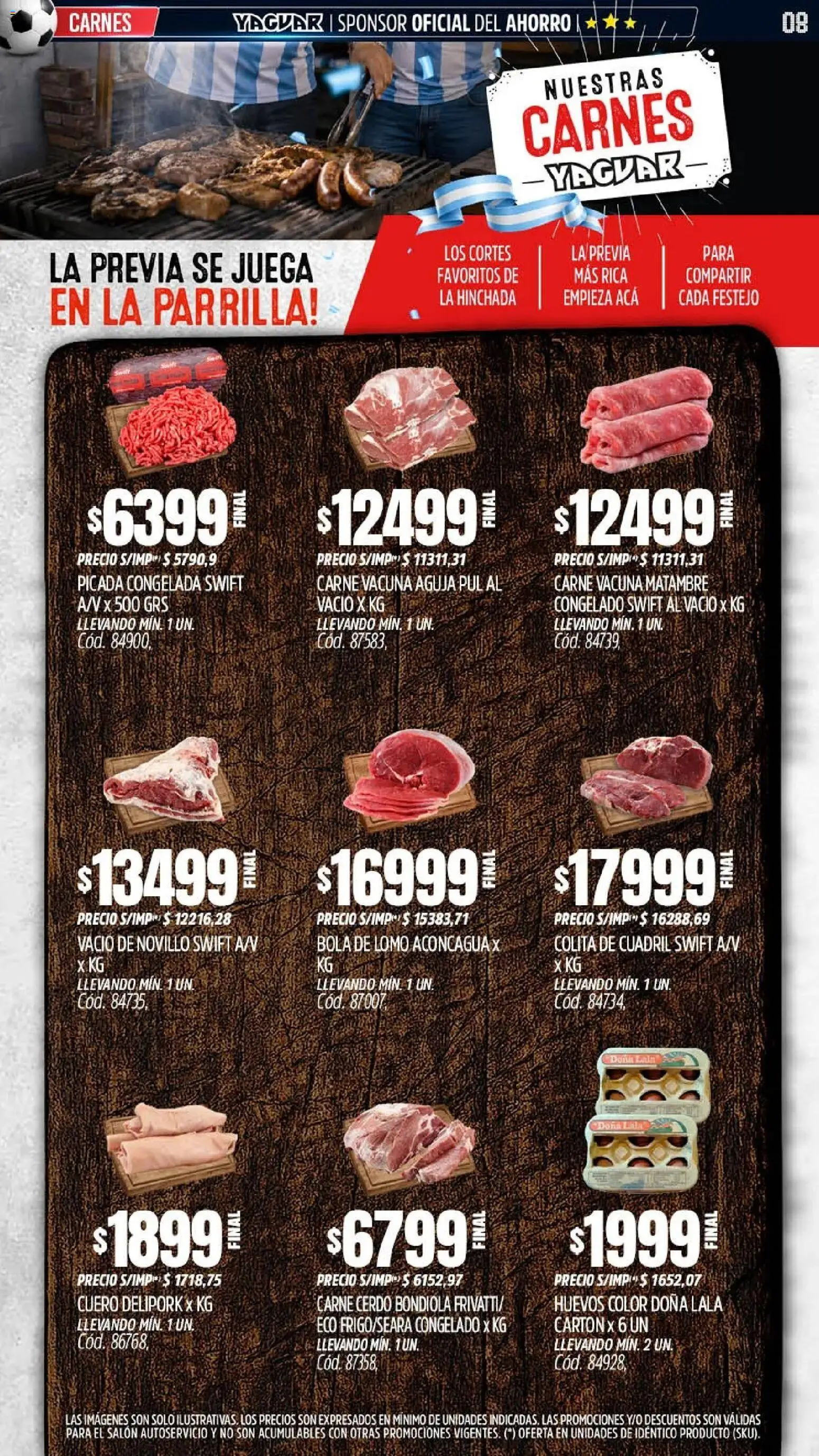 Yaguar catálogo │ válido desde el 01.06.2026 | Página: 8 | Productos: Juega, Parrilla, Huevos, Cerdo