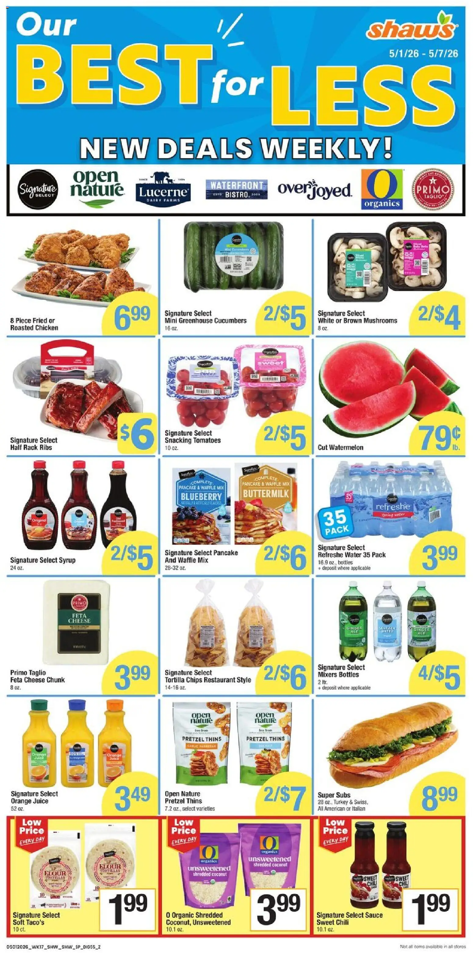 Shaw's Weekly Ad - MA - valid from 01.05.2026 | Page: 8 | Products: Ginger, Tomatoes, Chips, Cucumbers