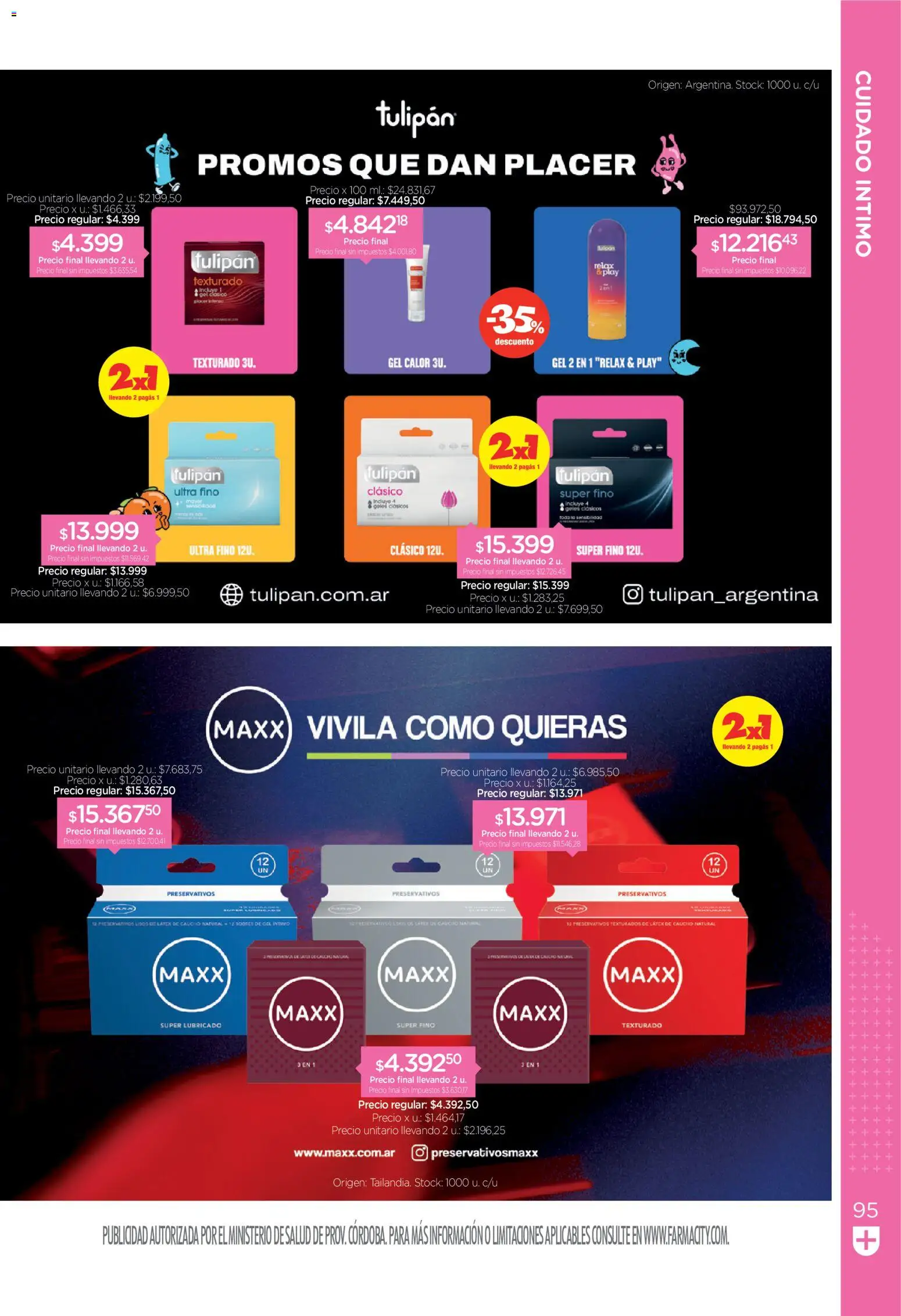 Farmacity catálogo │ válido desde el 01/09/2026 | Página: 95 | Productos: Preservativos