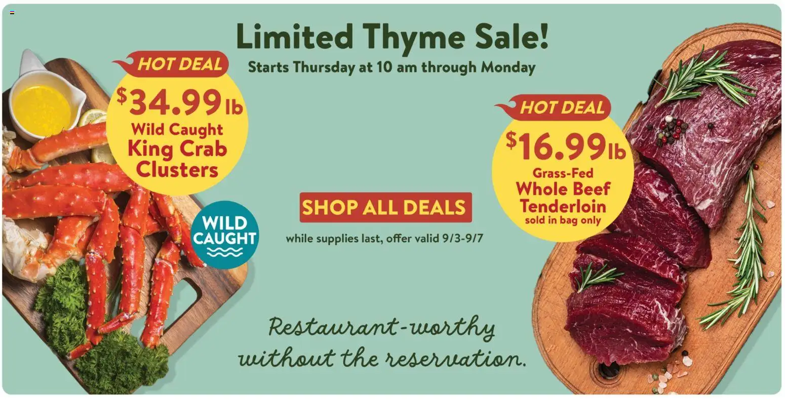 Fresh Thyme Weekly Ad - valid from 09/02/2026 | Page: 1 | Products: Beef, Bag
