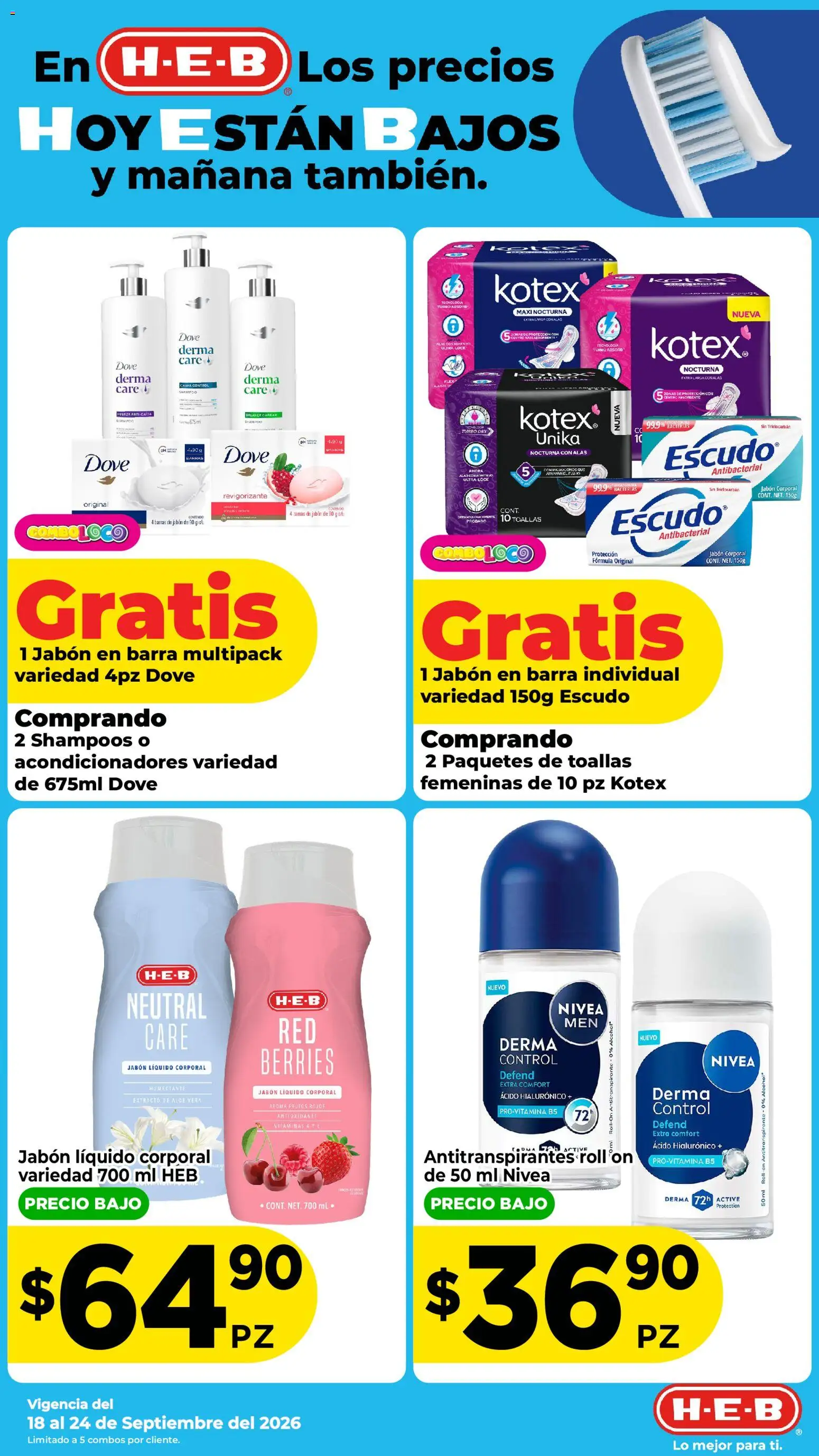 Nuevas ofertas de H-E-B válidas en toda la República Mexicana desde el 18/09/2026. ¡Encuentra las mejores ofertas en H-E-B folleto! | Página: 9
