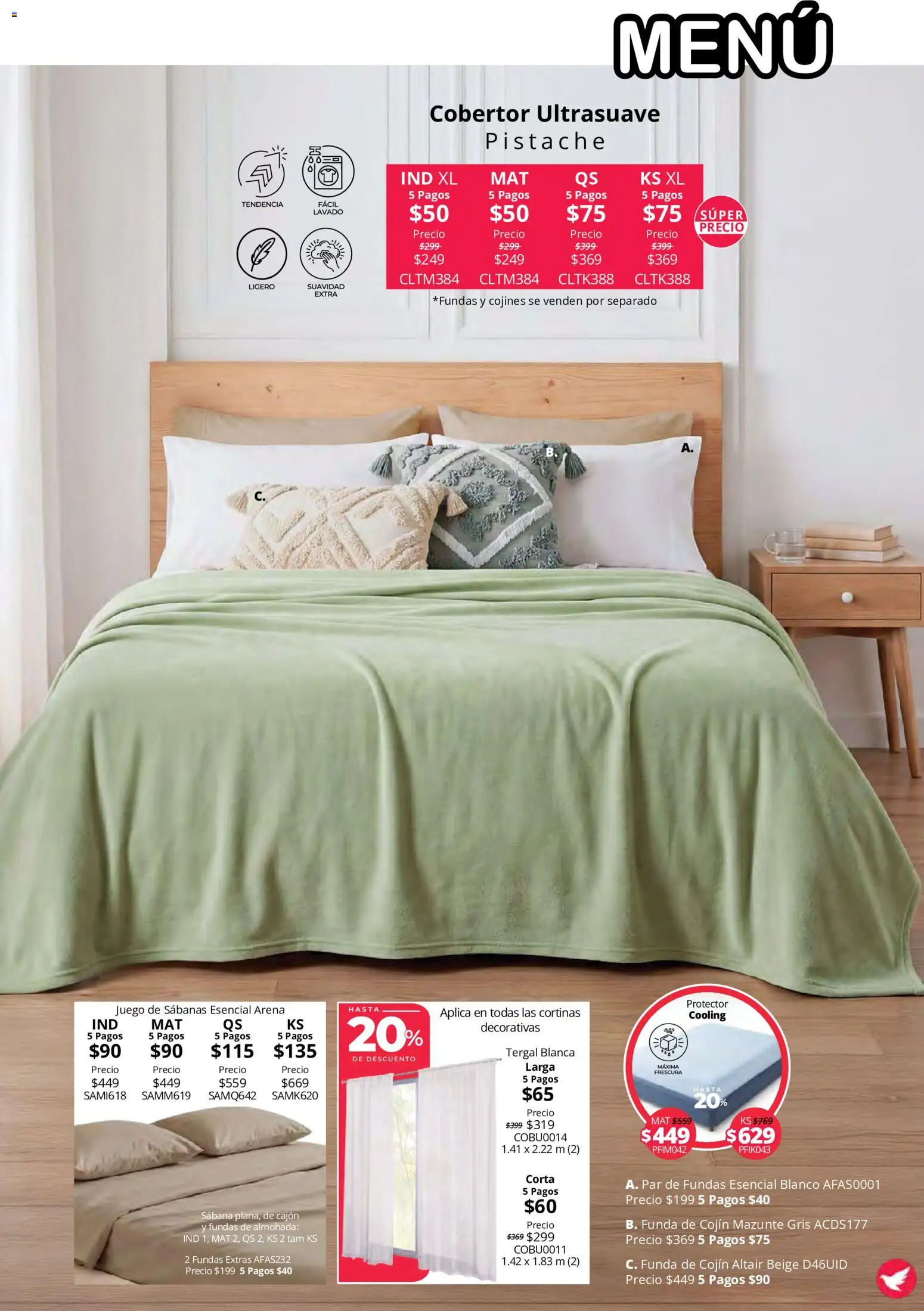 Nuevas ofertas de Colchas Concord válidas en toda la República Mexicana desde el 15/10/2026. ¡Encuentra las mejores ofertas en Colchas Concord catálogo Colección Cobertor Calor de Hogar! | Página: 125