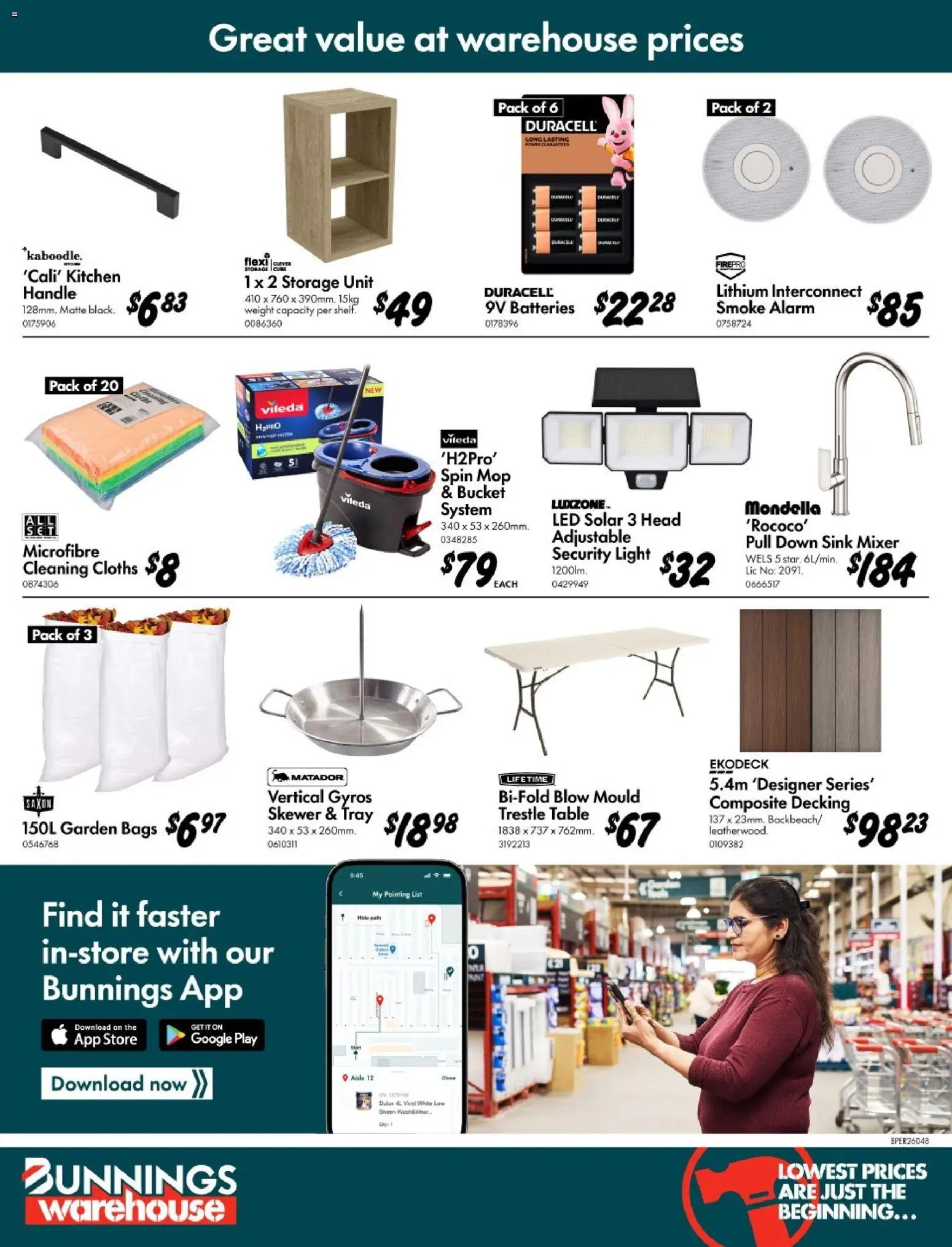 Bunnings Warehouse catalogue - valid from 11.03.2026 | Page: 32 | Products: Bucket, Table, Mop, Decking