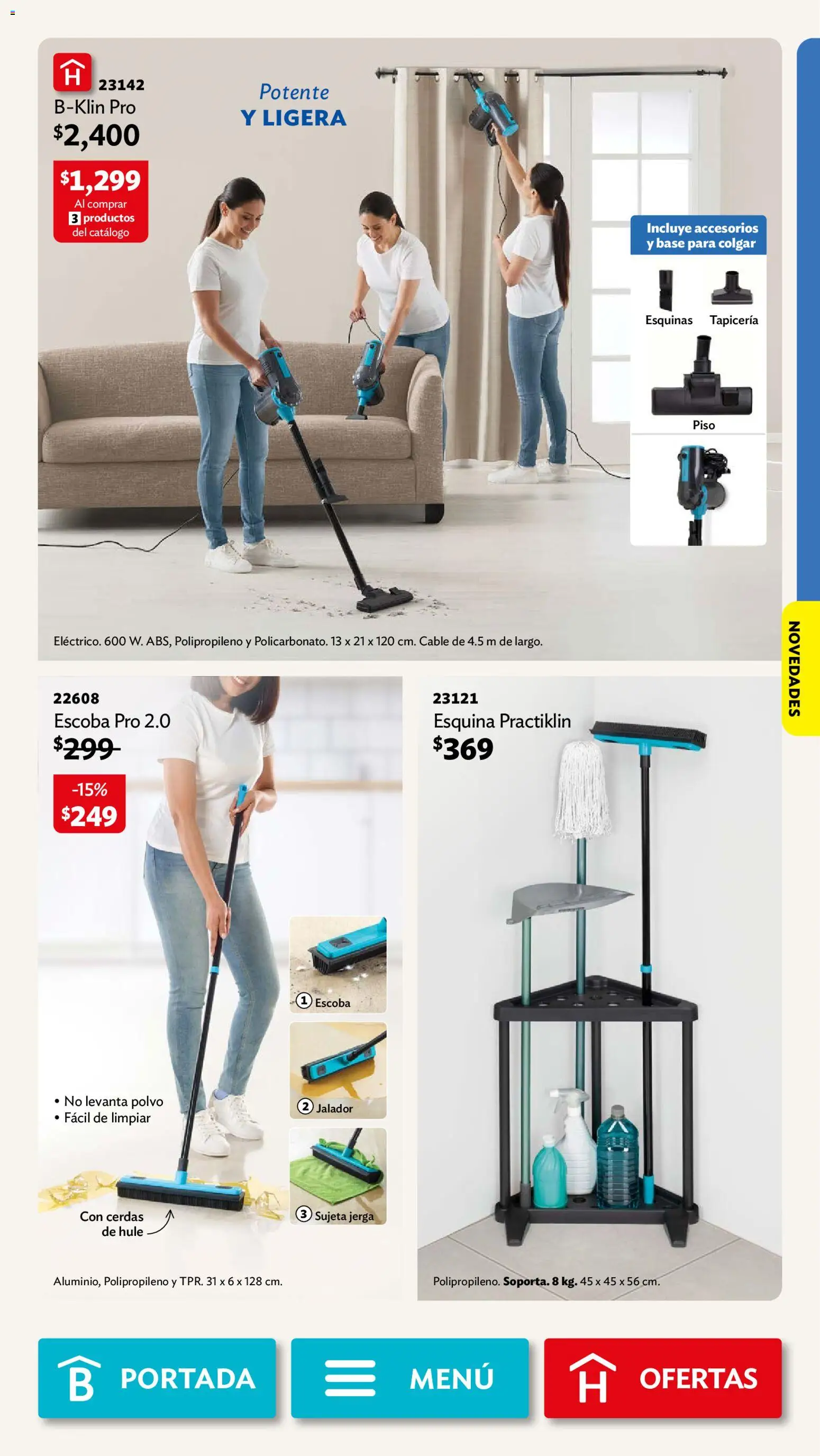 Nuevas ofertas de Betterware válidas en toda la República Mexicana desde el 31/08/2026. ¡Encuentra las mejores ofertas en Betterware campaña 9 2026! | Página: 87 | Productos: Escoba, Cable, Polvo