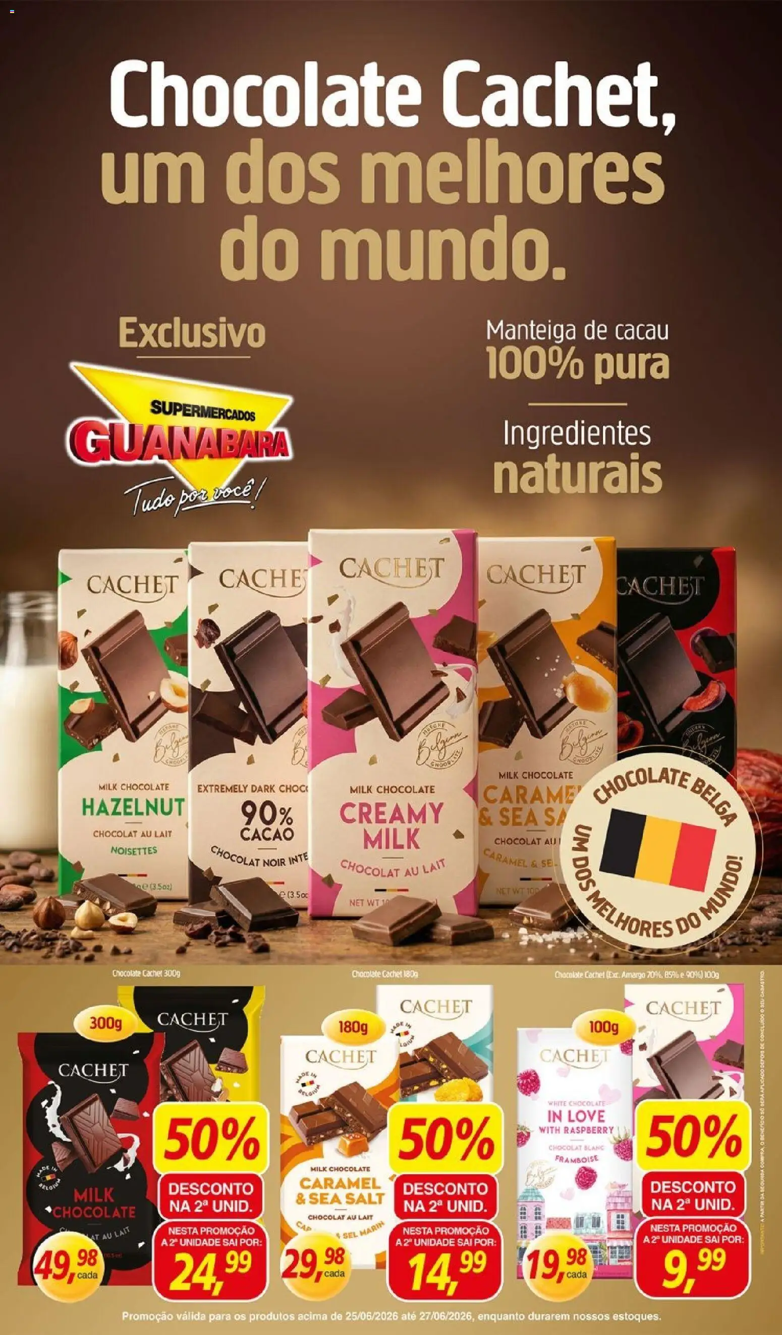 Supermercados Guanabara Folheto - válido de 25/06/2026 | Página: 5 | Produtos: Manteiga, Chocolate, Mel