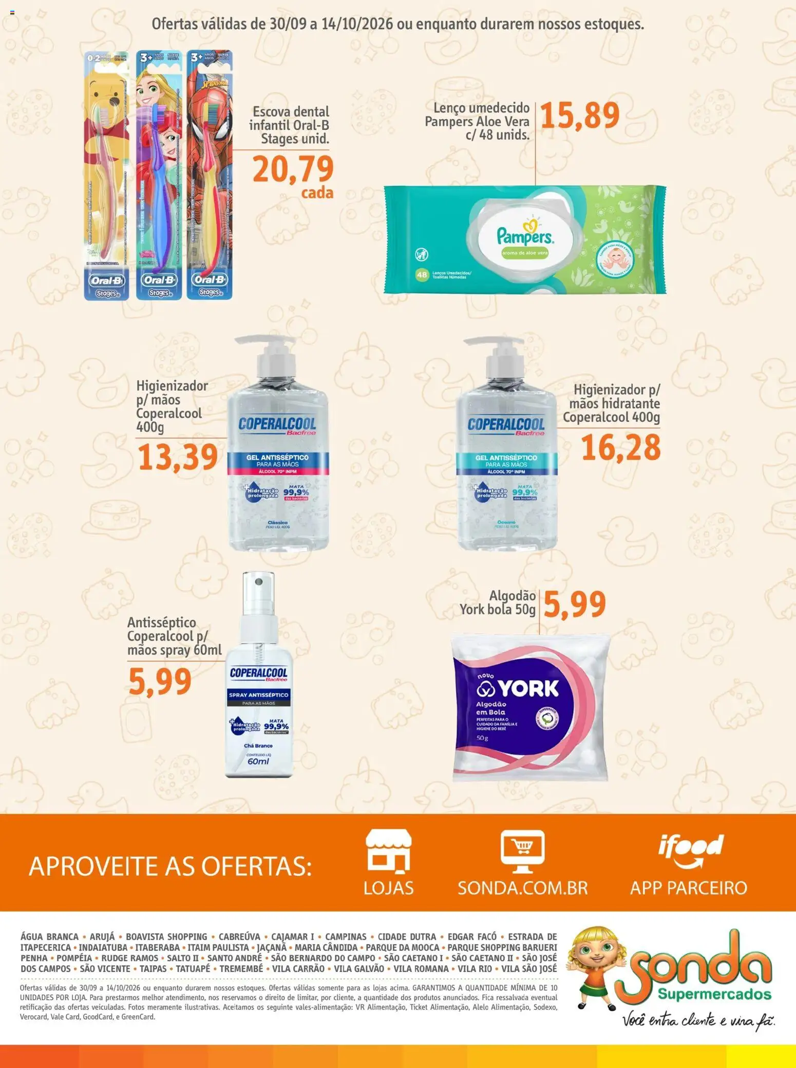 Sonda Folheto - válido de 30/09/2026 | Página: 9 | Produtos: Pampers, Aloe Vera, Chá, Chá branco
