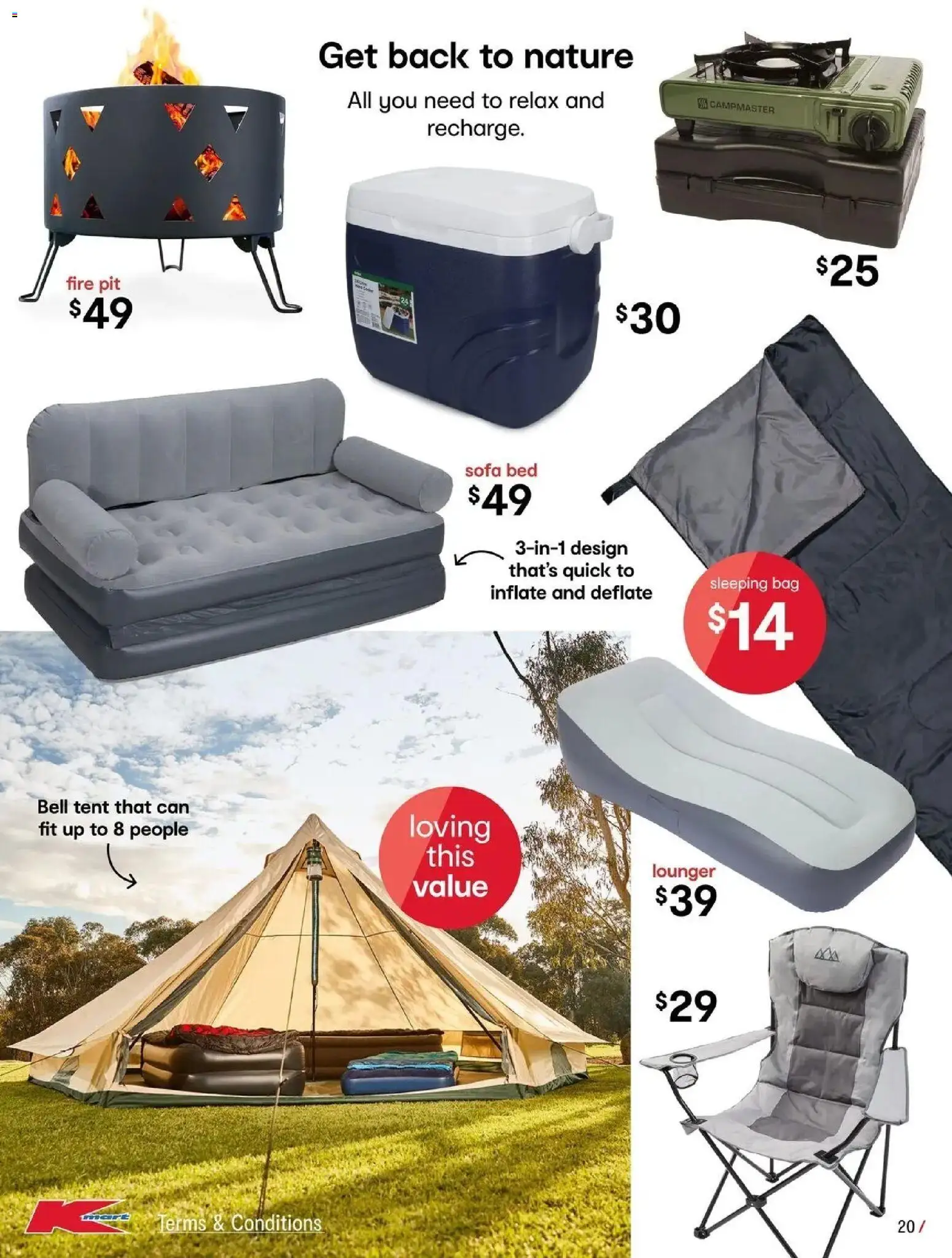 ﻿Kmart catalogue valid from 27/08/2026 > Online Australia | Page: 20 | Products: Sofa, Sofa bed, Bag, Bed
