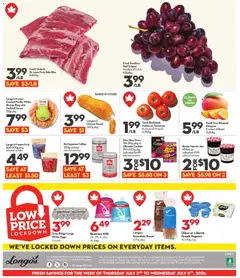 Preview of Longo's weekly flyer / circulaire from shop Longo's valid from Jul 2, 2026 | Page: 3 | Products: Ridge, Milk, Eggs, Bread