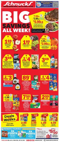 Preview of Schnucks weekly ads valid from 10/14/2026