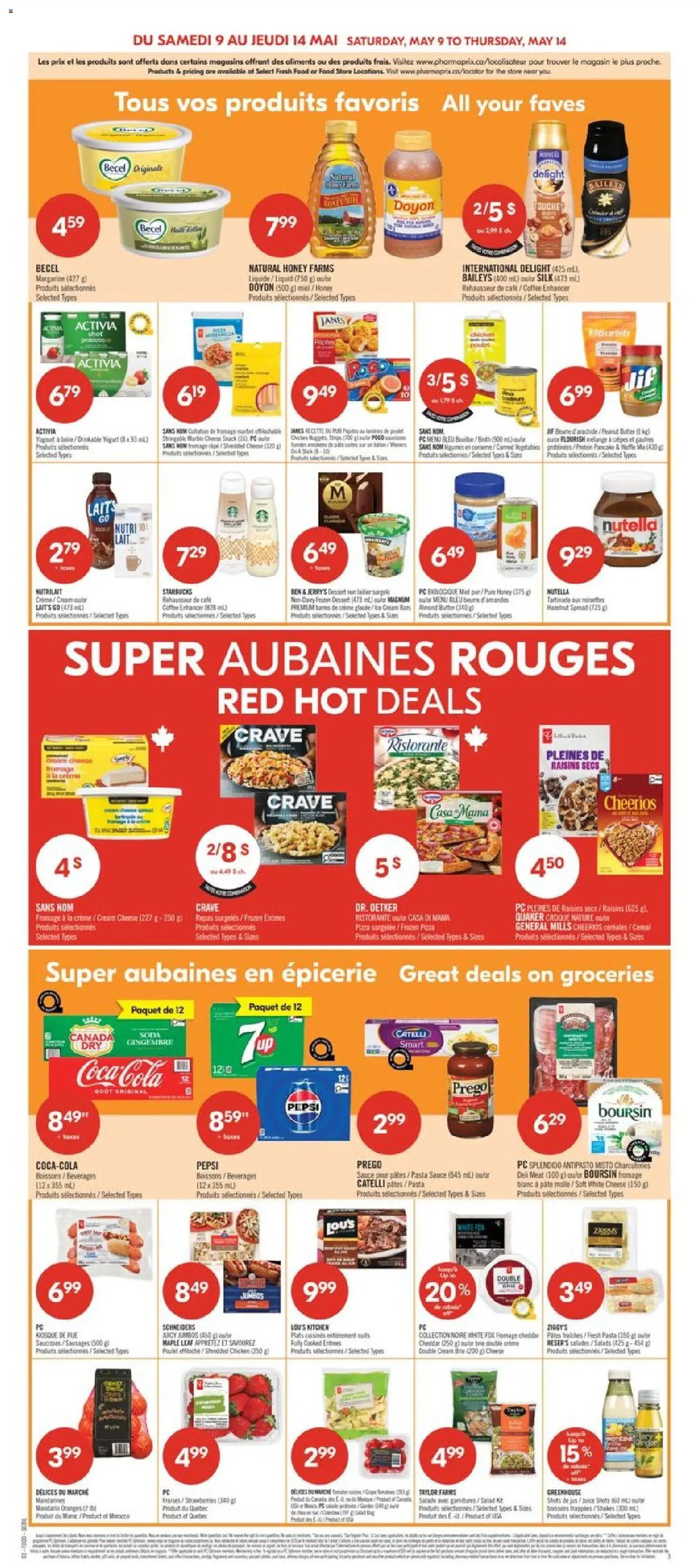 Pharmaprix flyer valid from 08.05.2026 | Page: 6 | Products: Cream, Butter, Cheese, Oranges