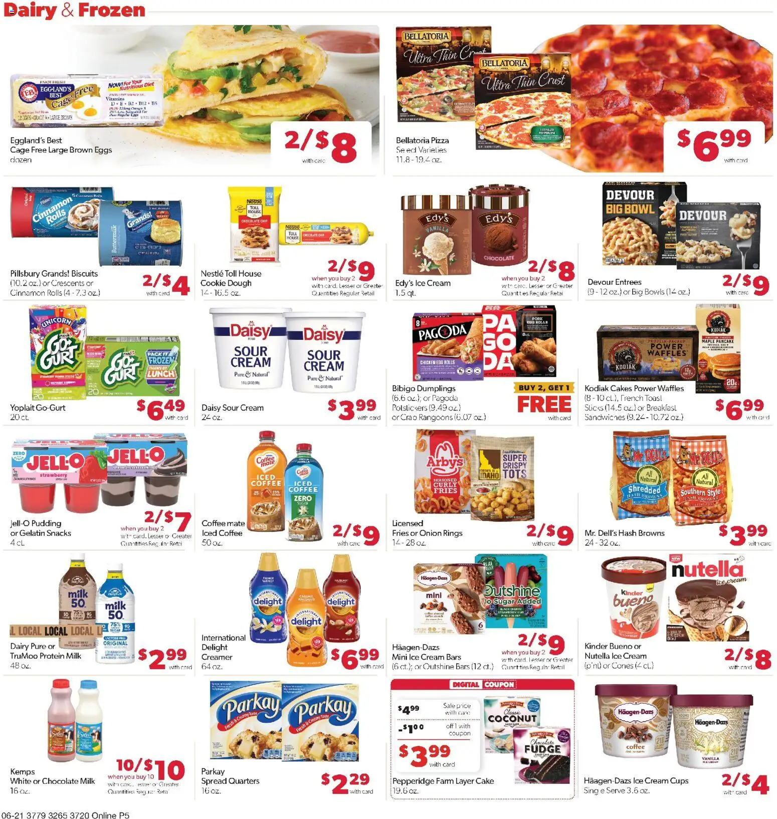 Family Fare Weekly Ad - IA - valid from 06/21/2026 | Page: 9 | Products: Milk, Eggs, Chocolate, Pizza