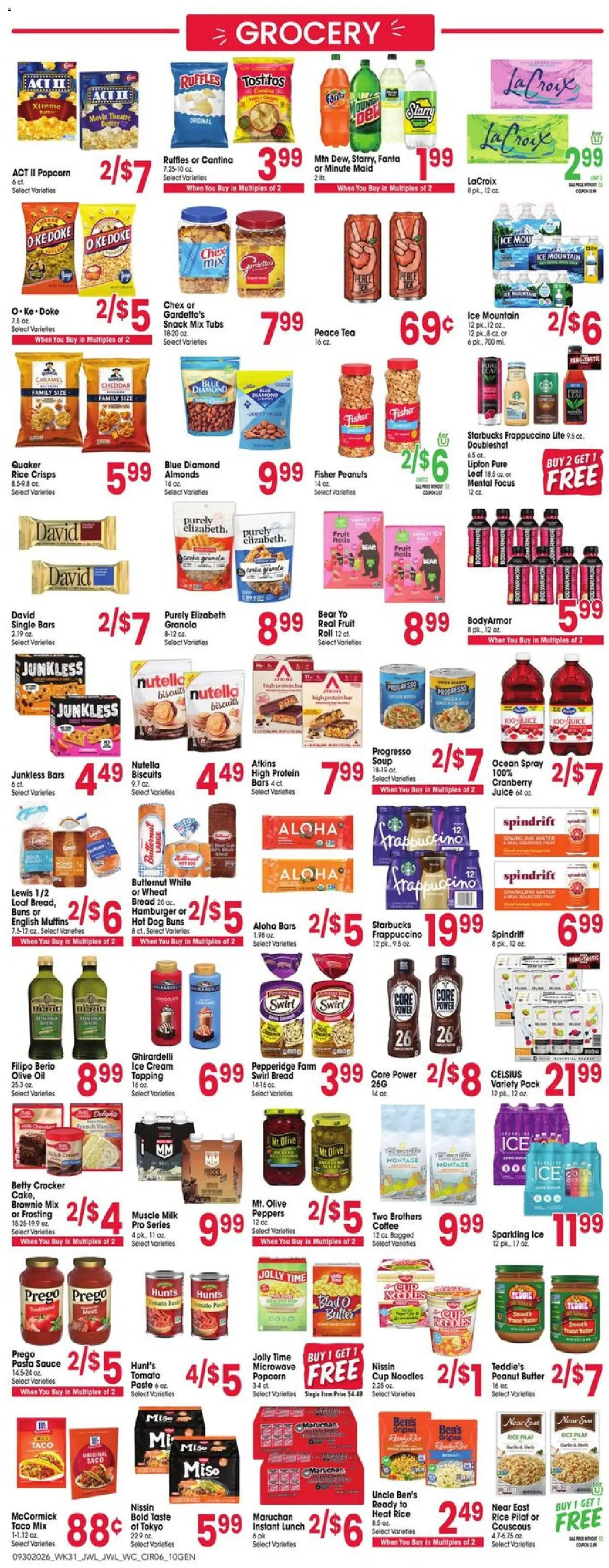 Jewel Osco Weekly Ad - IN - valid from 09/30/2026 | Page: 6 | Products: Nutella, Protein, Cream, Tomato