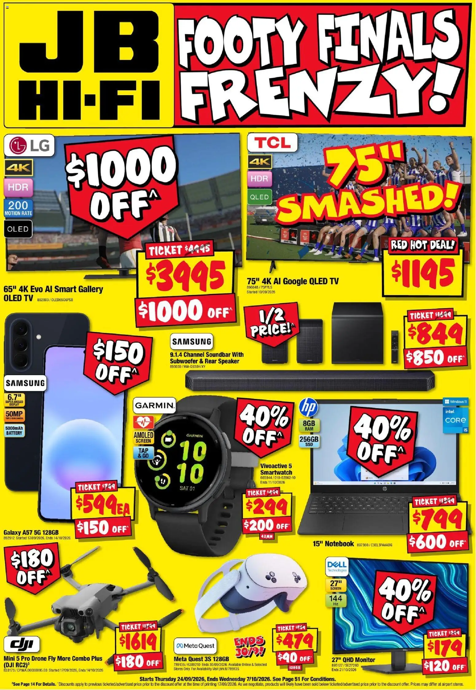 JB Hi-Fi catalogue - valid from 24/09/2026 | Page: 1 | Products: Soundbar, Notebook, Camera, Speaker