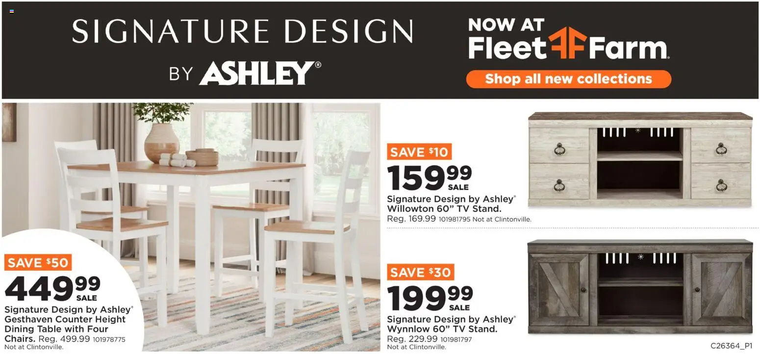 Mills Fleet Farm Signature Design - valid from 08/31/2026 | Page: 4 | Products: Table, Tv