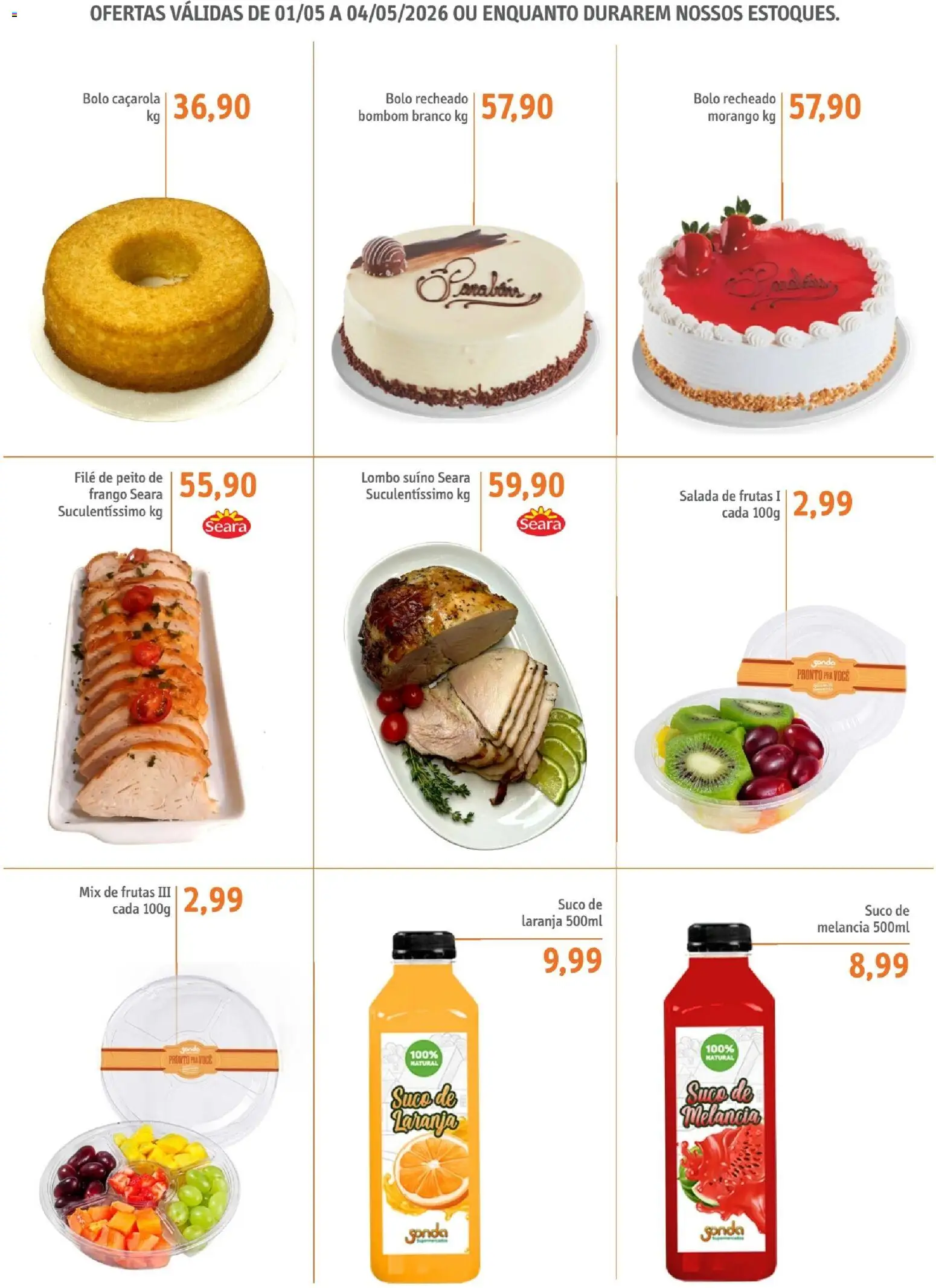 Sonda Folheto - válido de 01.05.2026 | Página: 5 | Produtos: Caçarola, Suco, Bolo, Salada
