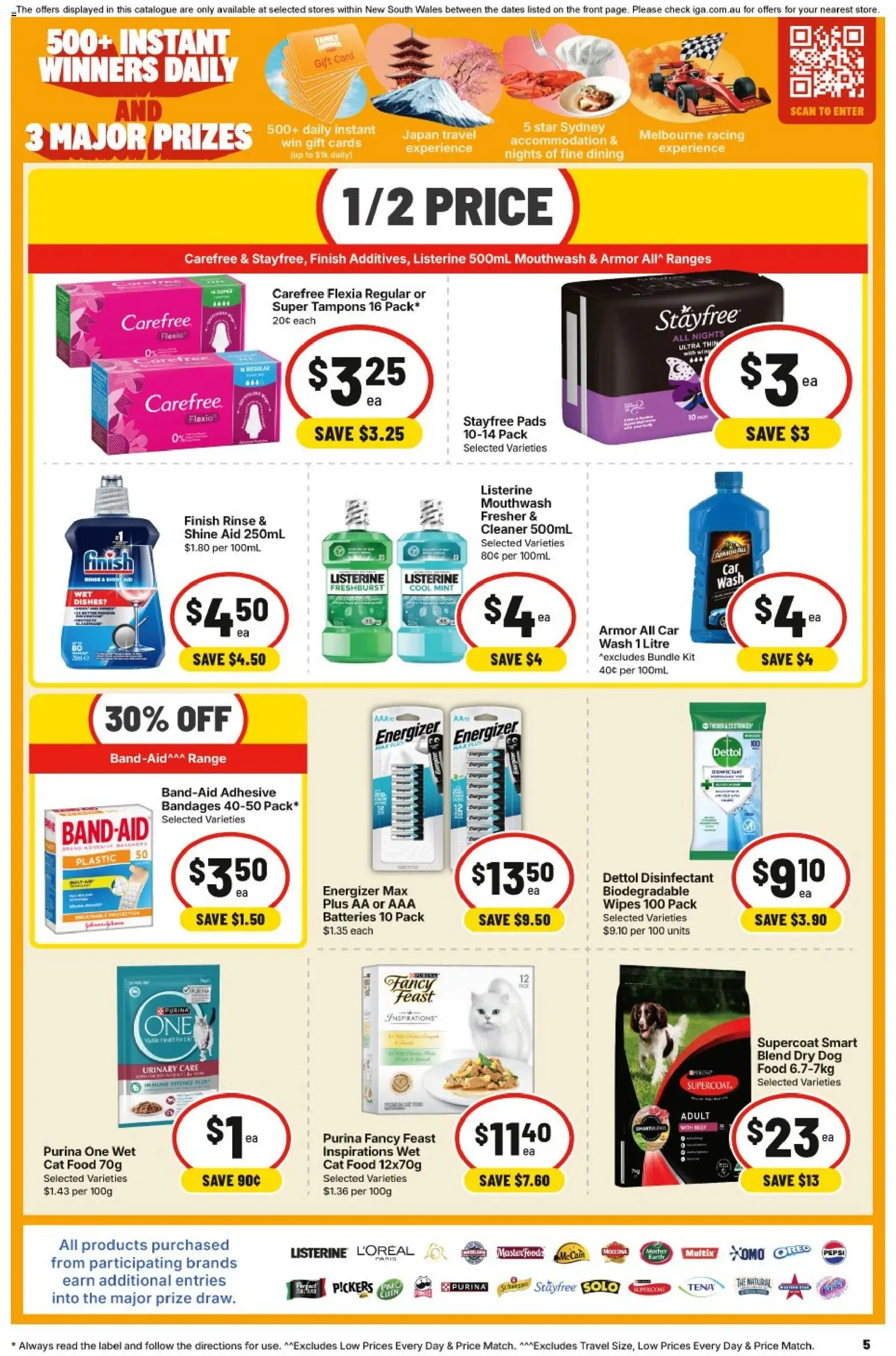 IGA catalogue - valid from 08/07/2026 | Page: 5 | Products: Cleaner, Beef, Batteries, Tampons