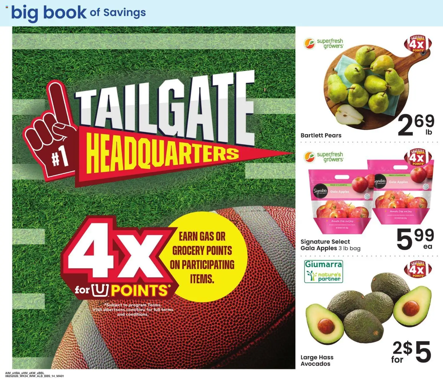 Albertsons Big Book of Savings - valid from 08/25/2026 | Page: 14 | Products: Nail, Apples, Bag, Pears