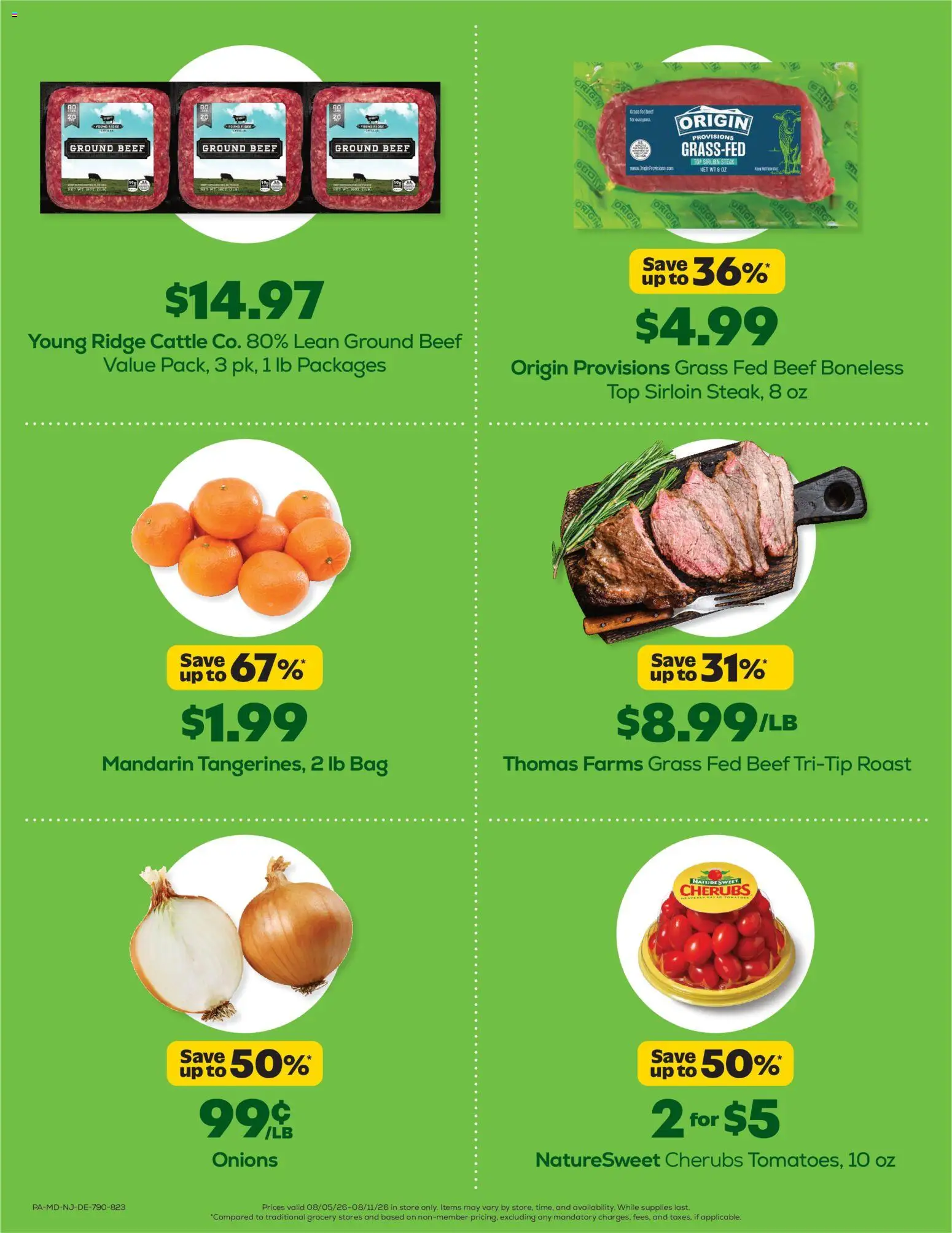 Grocery Outlet Weekly Ad - valid from 08/05/2026 | Page: 3 | Products: Ridge, Beef, Ground beef, Steak