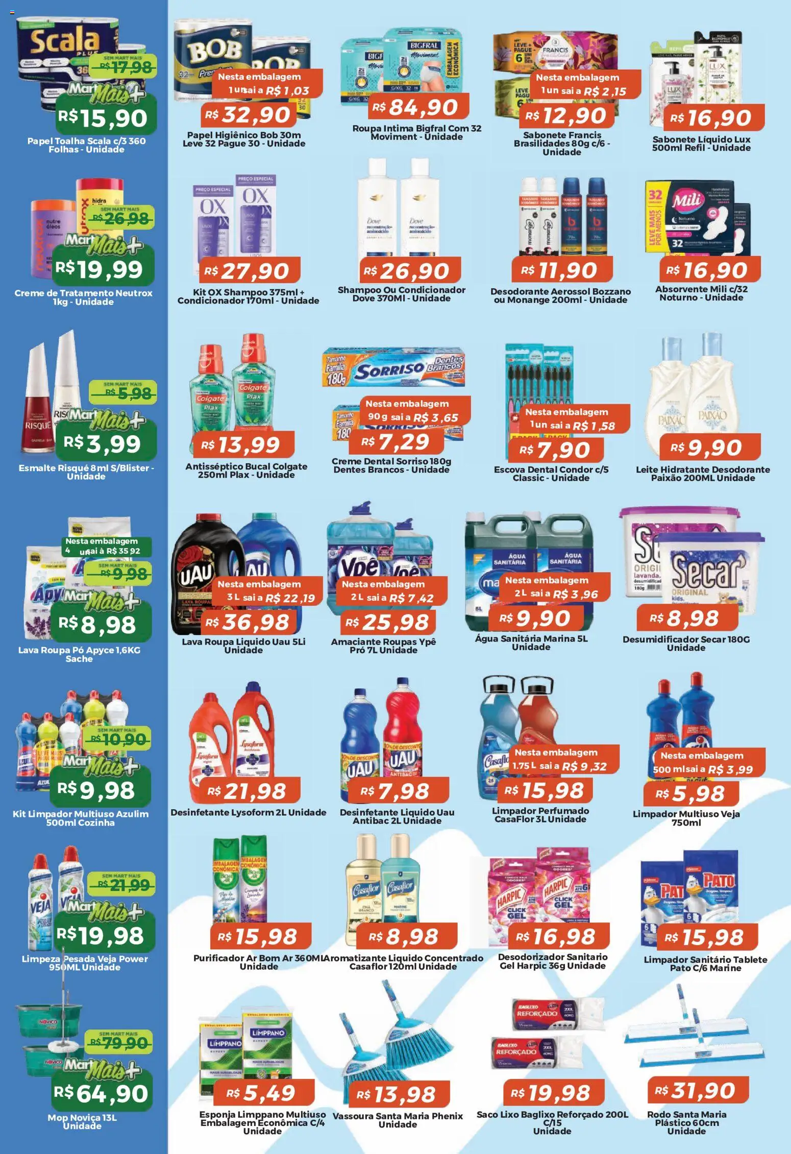 Mart Minas Folheto - válido de 28.05.2026 | Página: 6 | Produtos: Pó, Limpador multiuso, Sabonete, Creme dental