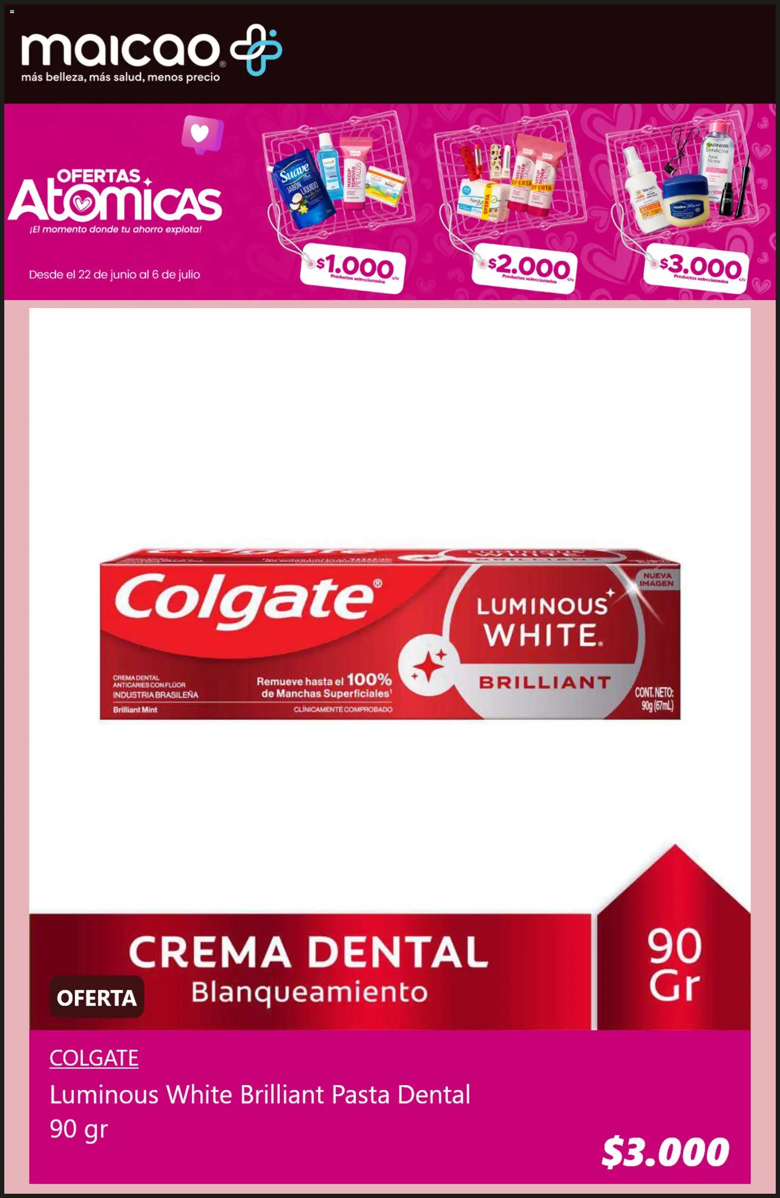 Maicao Ofertas │ válido desde el 22.06.2026 | Página: 5 | Productos: Jabón, Pasta dental, Pasta, Crema
