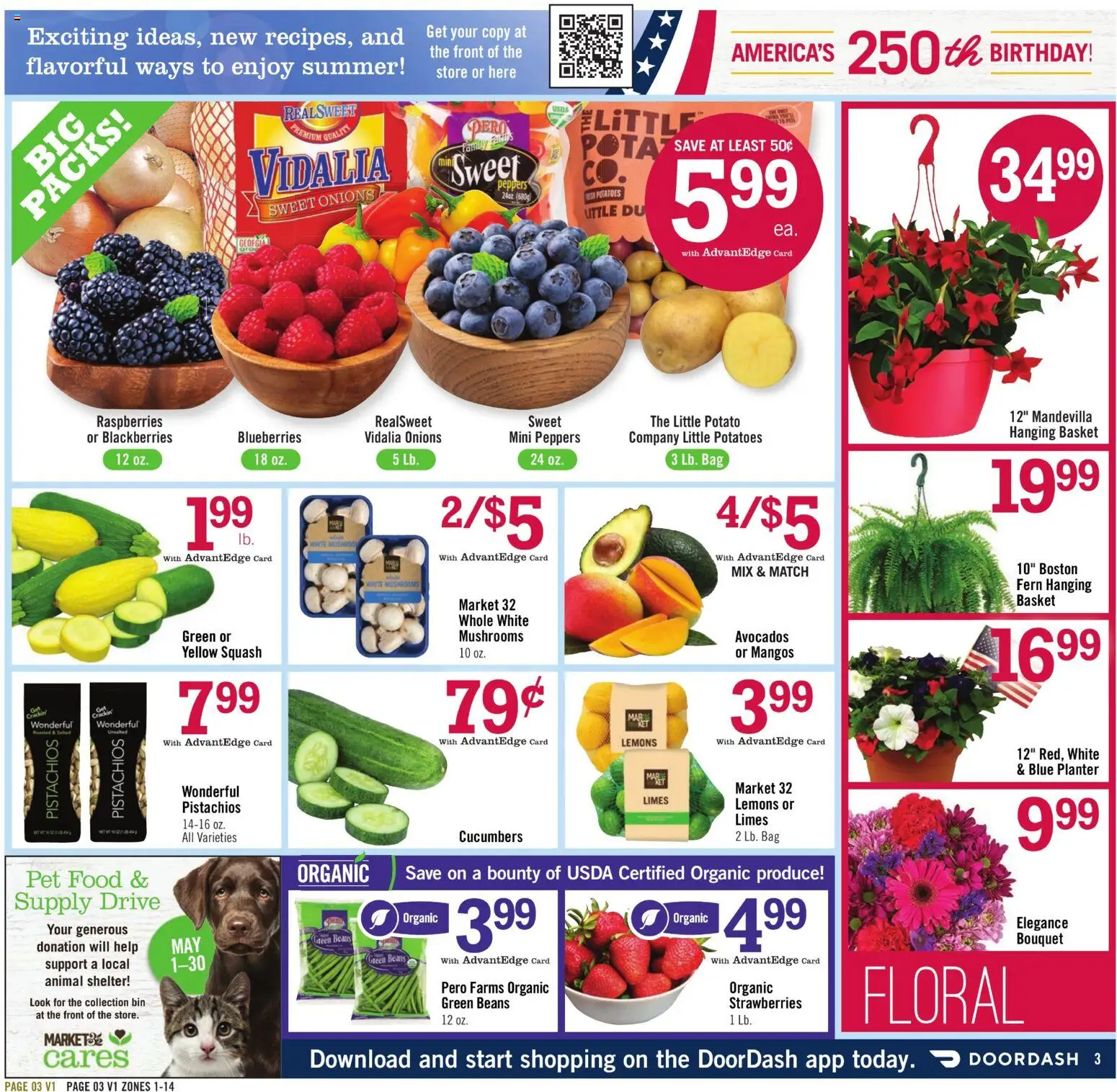 Price Chopper - Weekly Flyer - valid from 17.05.2026 | Page: 3 | Products: Peppers, Squash, Pepper, Blueberries