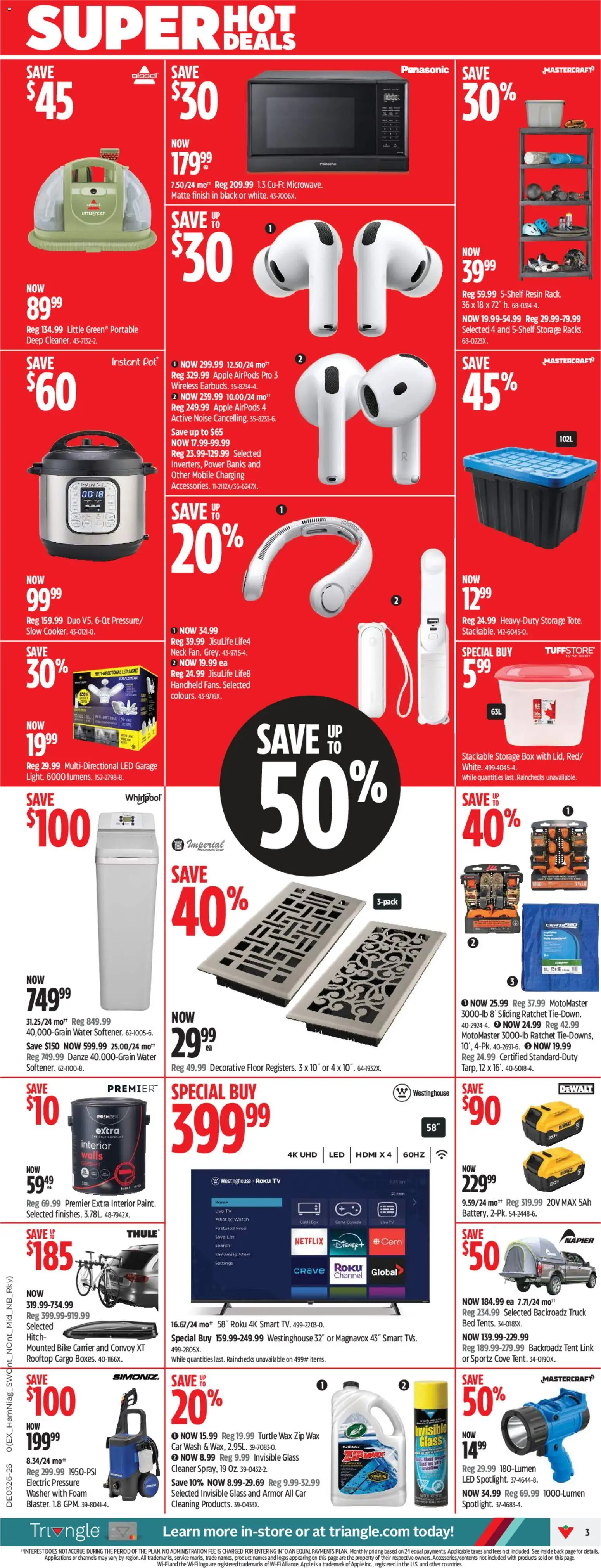 Canadian Tire flyer valid from Jun 25, 2026 | Page: 3 | Products: Tv, Cable, Box, Coat