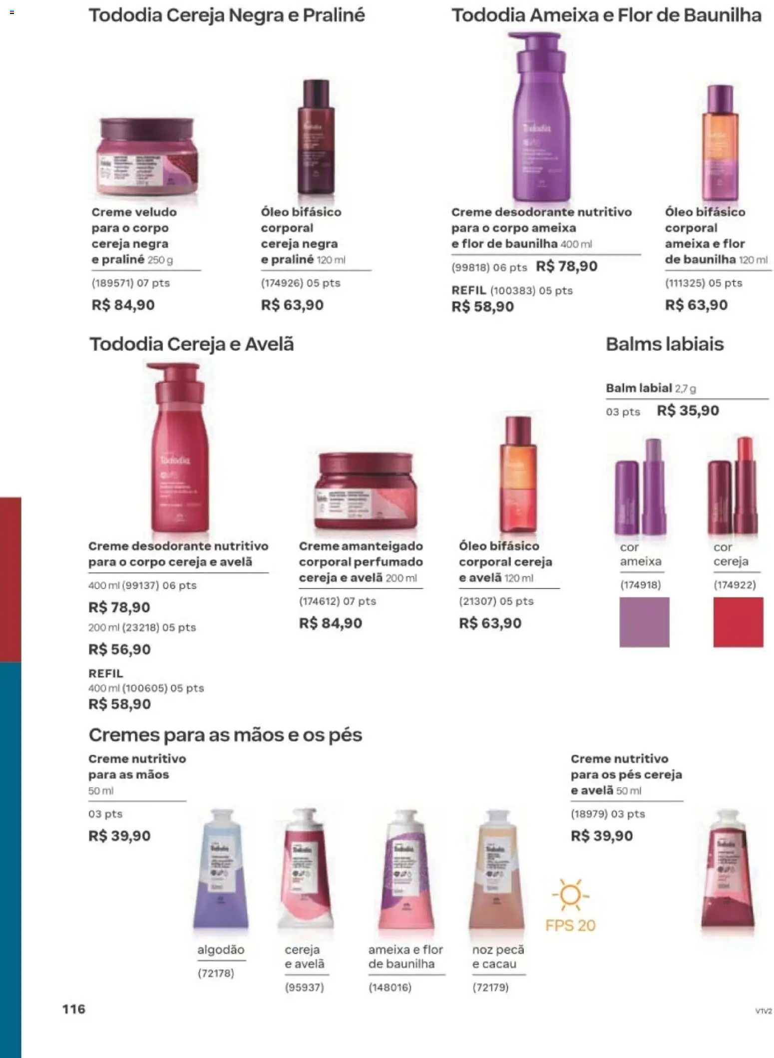 Natura Folheto - válido de 10/08/2026 | Página: 119 | Produtos: Baunilha, Óleo, Ameixa, Avelã