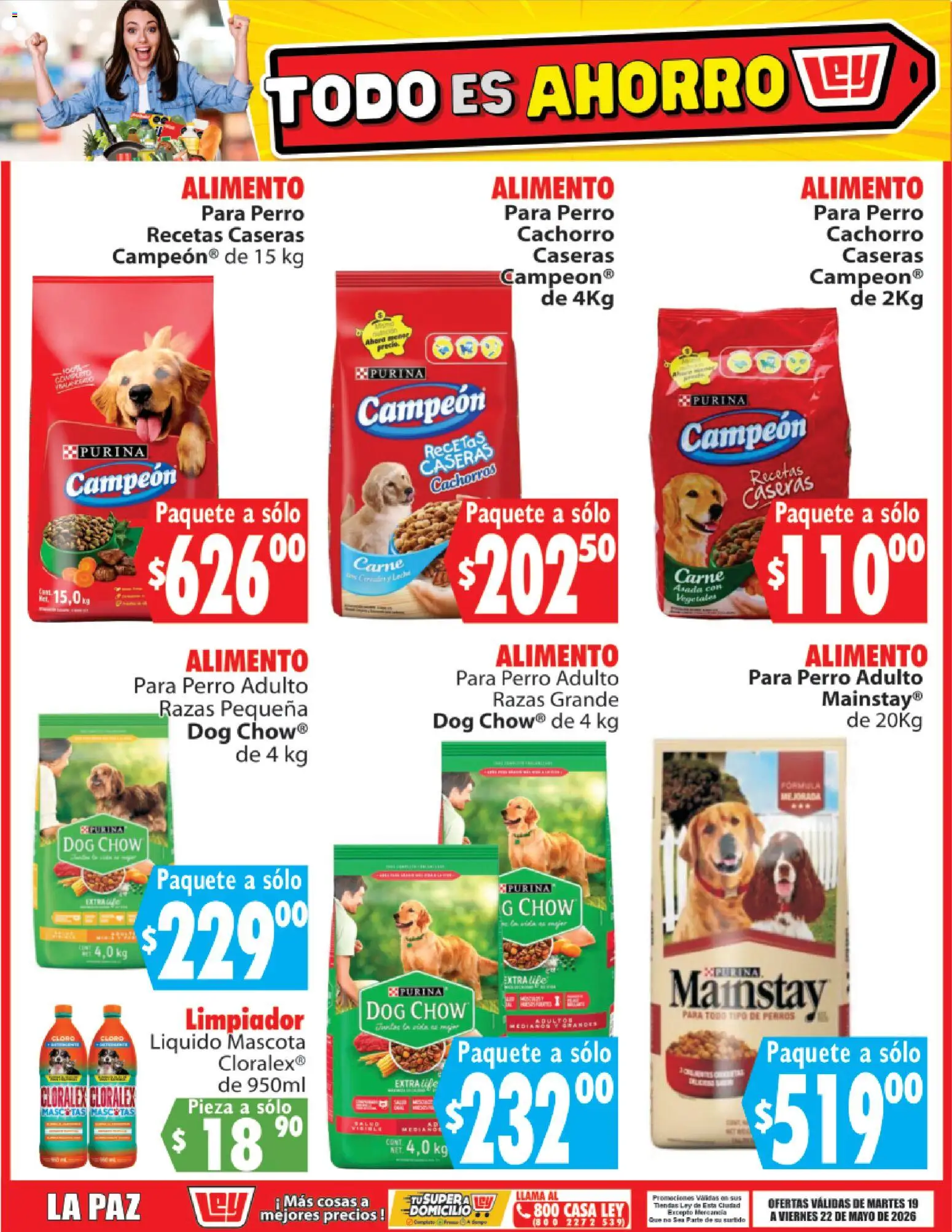 Nuevas ofertas de Casa Ley válidas en toda la República Mexicana desde el 19.05.2026. ¡Encuentra las mejores ofertas en Casa Ley folleto Todo es ahorro! | Página: 10 | Productos: Limpiador, Cloro
