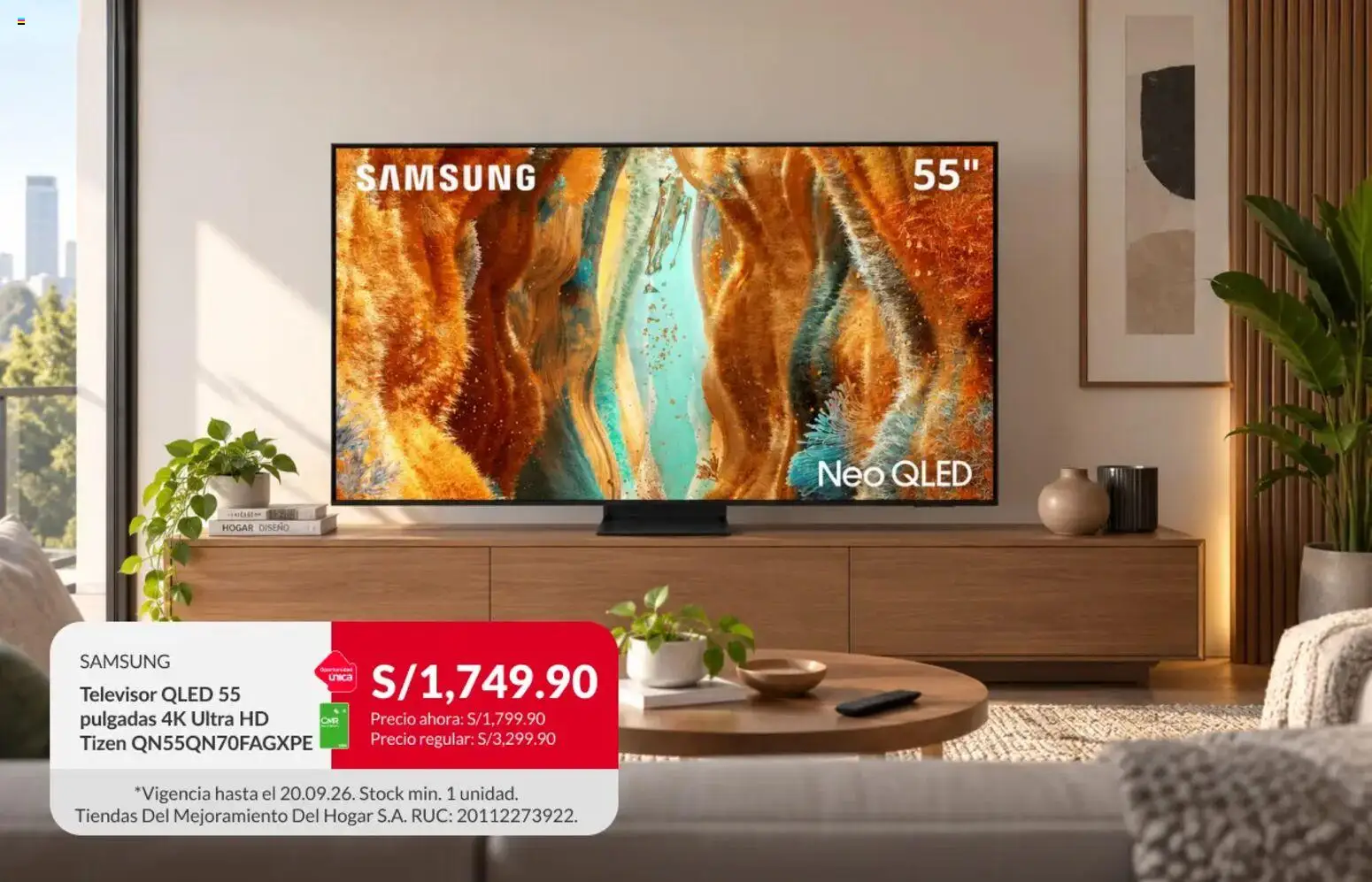Catálogo Sodimac válido desde 14/09/2026 | Página: 3 | Productos: Televisor