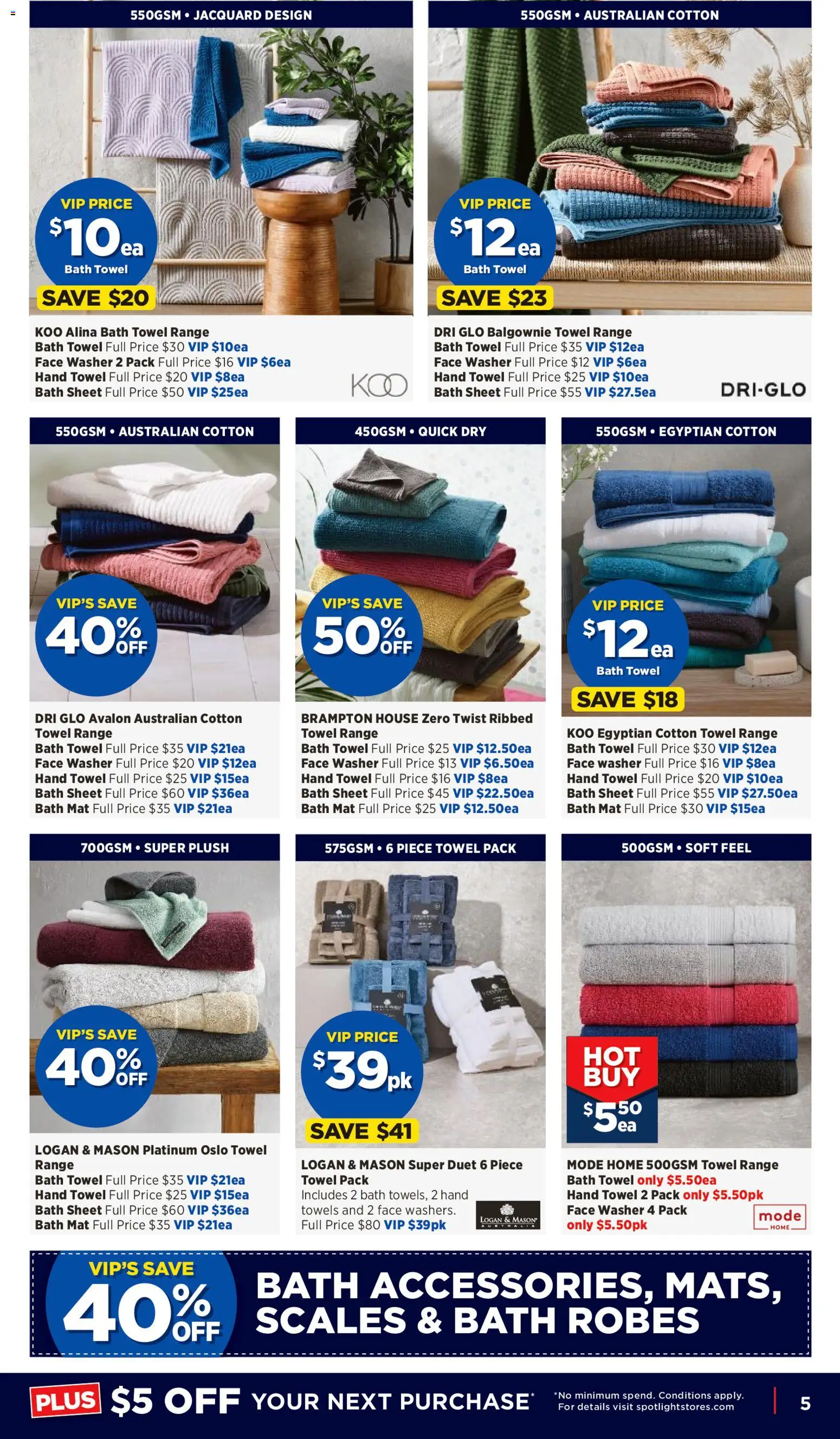 Spotlight catalogue - valid from 03.06.2026 | Page: 5 | Products: Bath, Towels, Washer