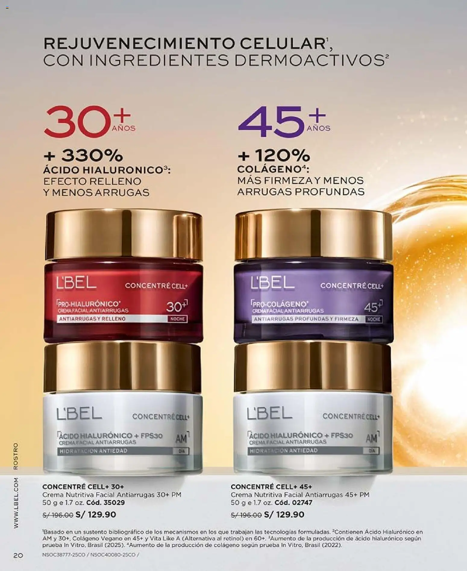 Catálogo L'Bel válido desde 03/10/2026 | Página: 20 | Productos: Crema, Ingredientes