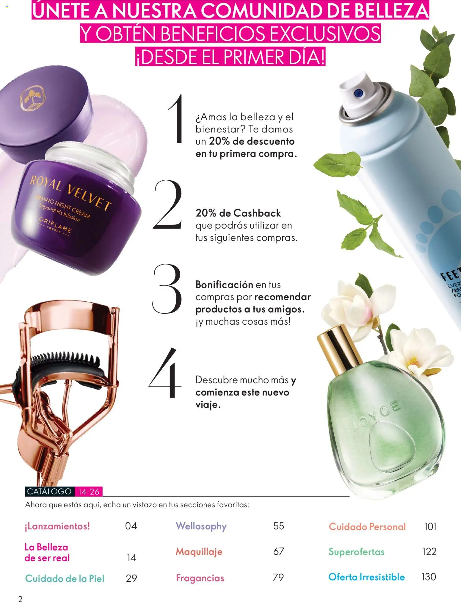 Nuevas ofertas de Oriflame válidas en toda la República Mexicana desde el 03/10/2026. ¡Encuentra las mejores ofertas en Oriflame campaña 14 2026! | Página: 2