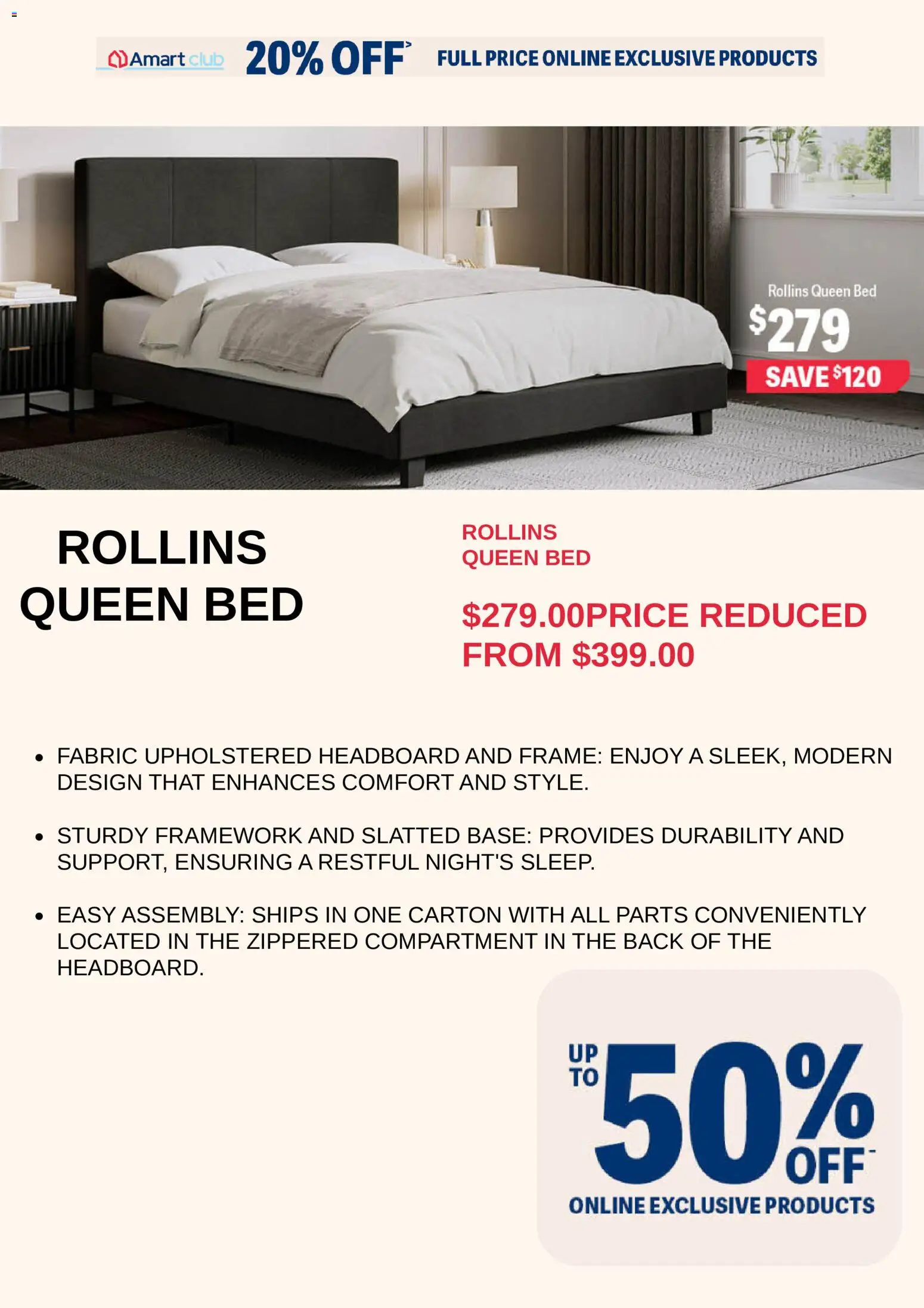 Amart Furniture catalogue - valid from 08.05.2026 | Page: 3 | Products: Bed