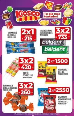 Vista previa Supermercado DIA - Especial Kiosco válido desde el 23/09/2026 | Página: 2 | Productos: Dulce, Mousse, Alfajor, Turrón