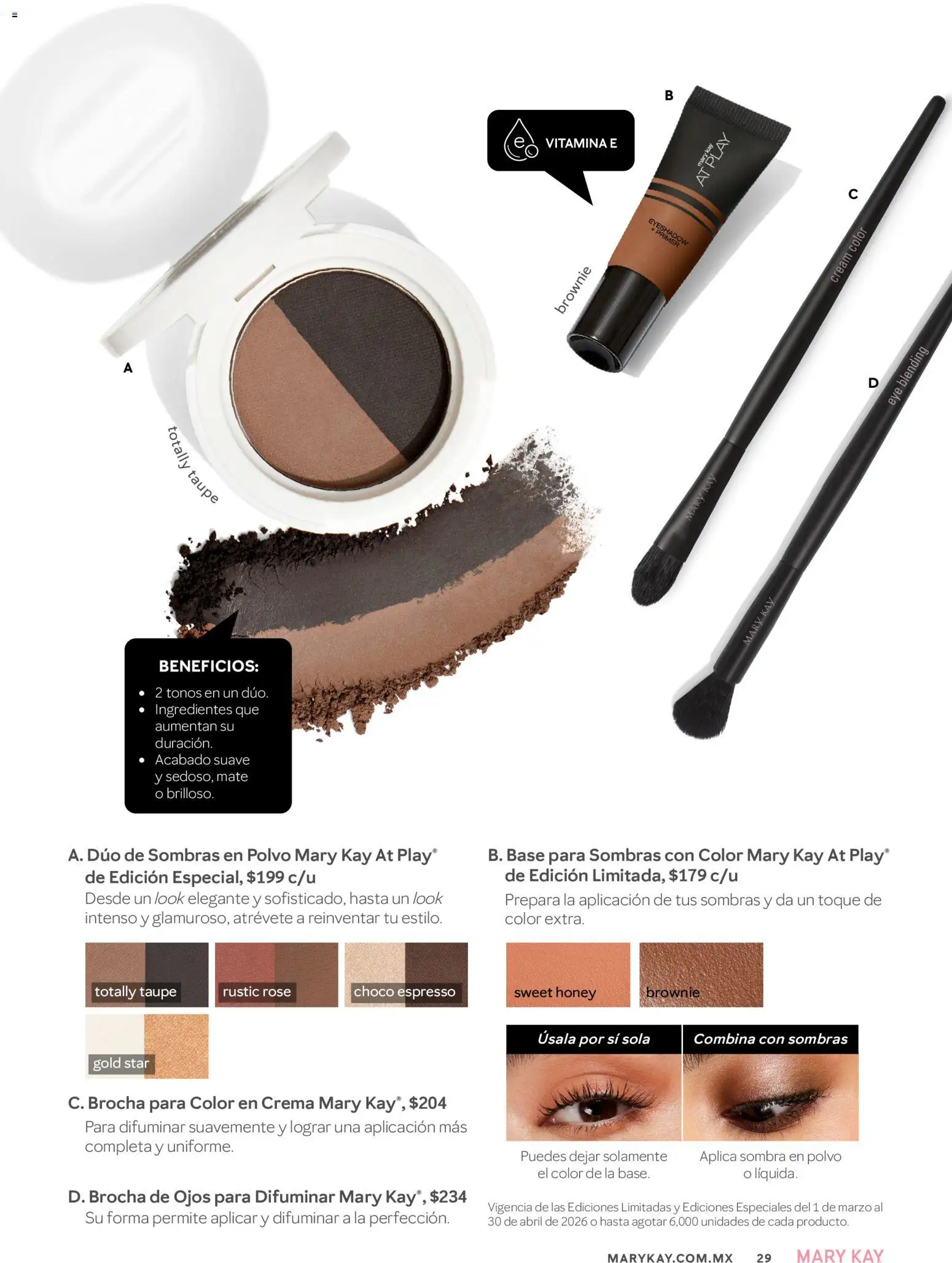 Nuevas ofertas de Mary Kay válidas en toda la República Mexicana desde el 01.04.2026. ¡Encuentra las mejores ofertas en Catálogo Mary Kay Abril 2026! | Página: 29 | Productos: Crema, Sombra, Mate, Polvo