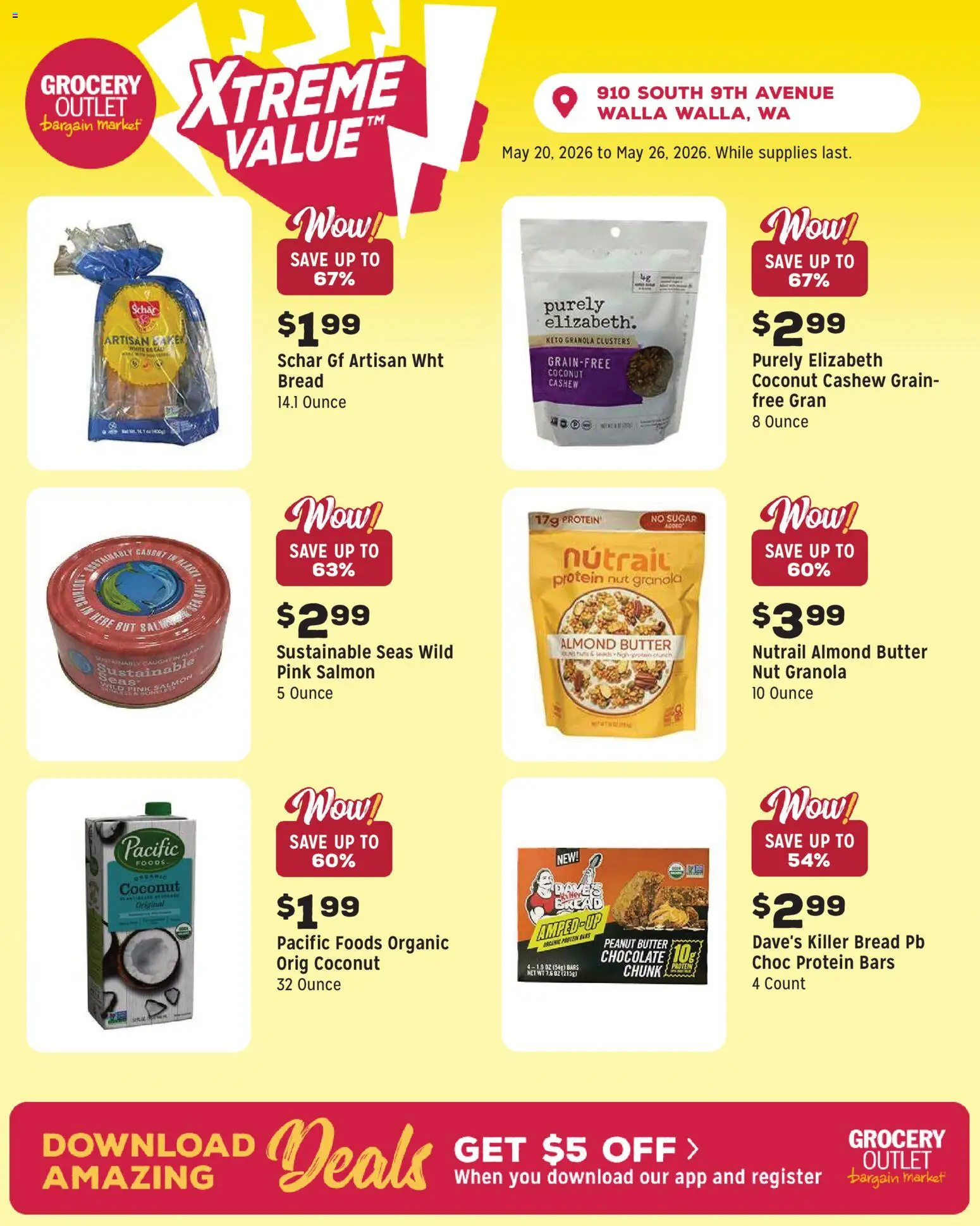 Grocery Outlet Weekly Ad - valid from 20.05.2026 | Page: 8 | Products: Butter, Bread, Chocolate, Sugar