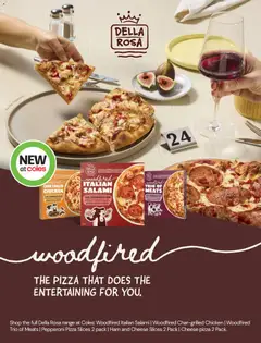 Preview of Della Rosa Woodfired Italian Salami, 24H Fermentation Calabrese Salami, Red Capsicum, Classic Tomato Sauce & Mozzarella - valid from 01/10/2026 | Page: 38