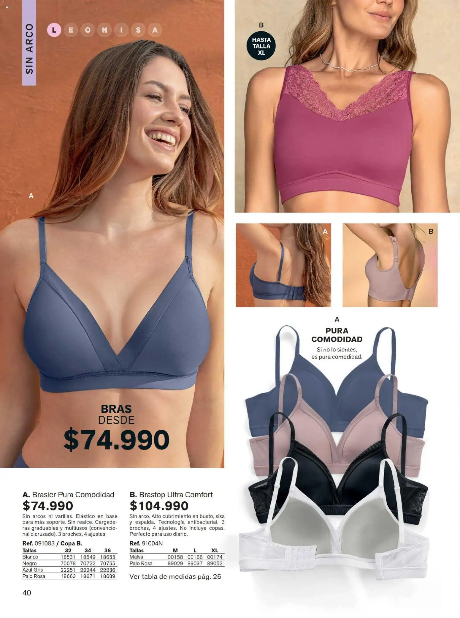 Leonisa revista - valida desde el 15/07/2026 | Página: 40 | Productos: Brasier