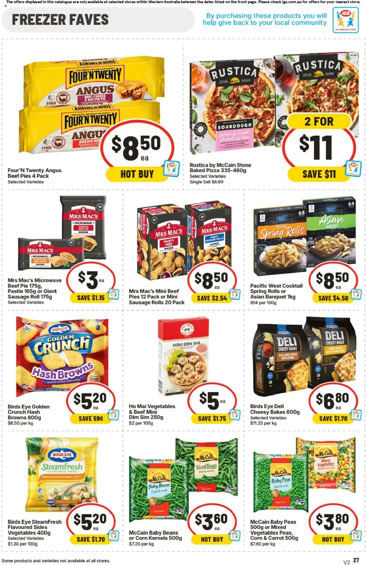 IGA catalogue - valid from 12/08/2026 | Page: 27 | Products: Ham, Pizza, Paprika, Pies