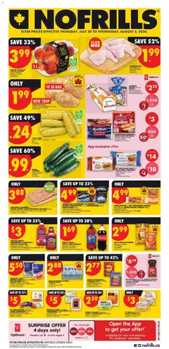 Preview of No Frills weekly flyer / circulaire from shop No Frills valid from Jul 30, 2026