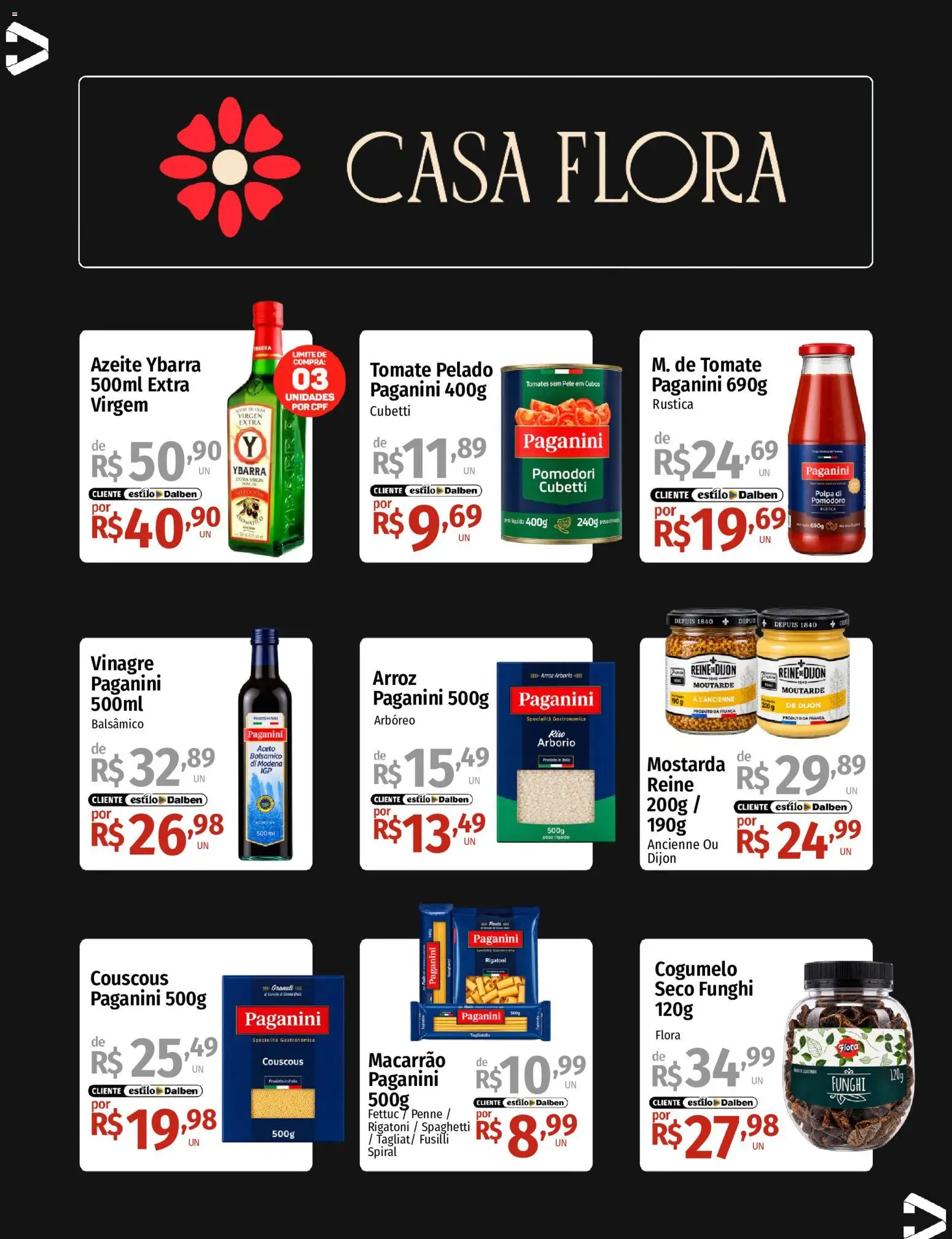 Supermercado Dalben Folheto - válido de 21/09/2026 | Página: 9 | Produtos: Mostarda, Tomates, Arroz, Azeite
