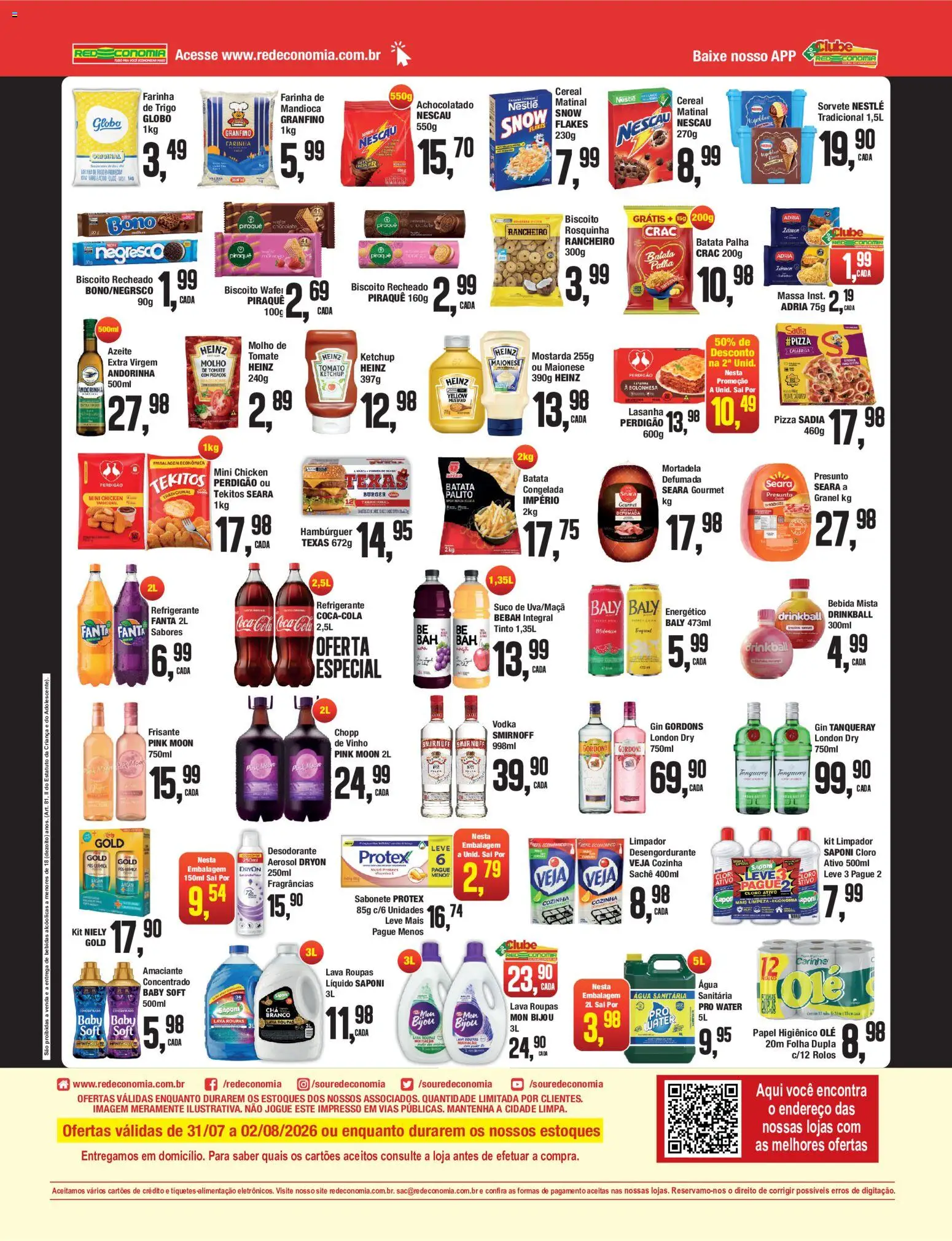 RedEconomia Folheto - válido de 31/07/2026 | Página: 2 | Produtos: Desengordurante, Roupas, Batata, Azeite
