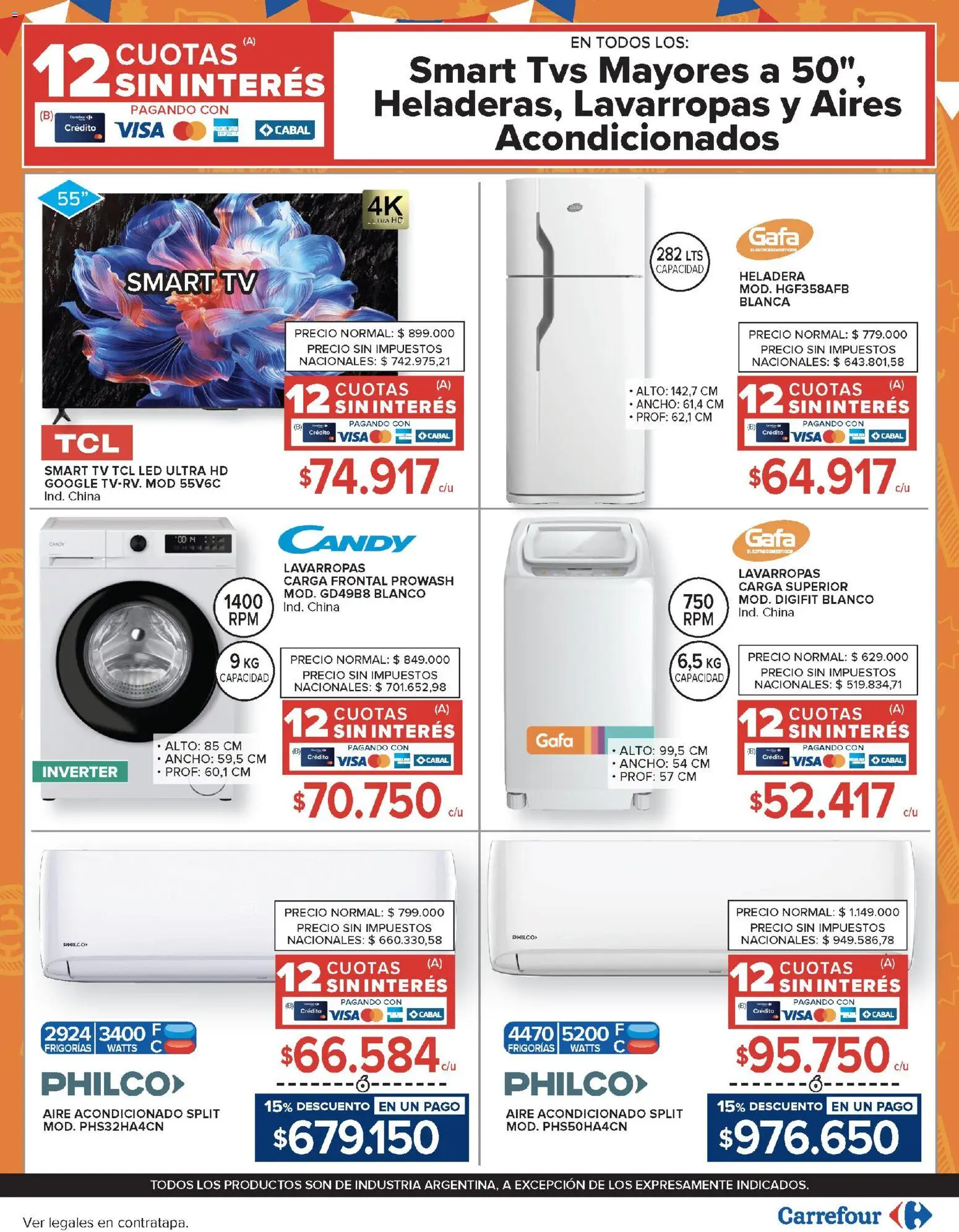 Carrefour - AHORRO FIN DE MES │ válido desde el 21/07/2026 | Página: 27 | Productos: Aire acondicionado, Lavarropas, Heladera