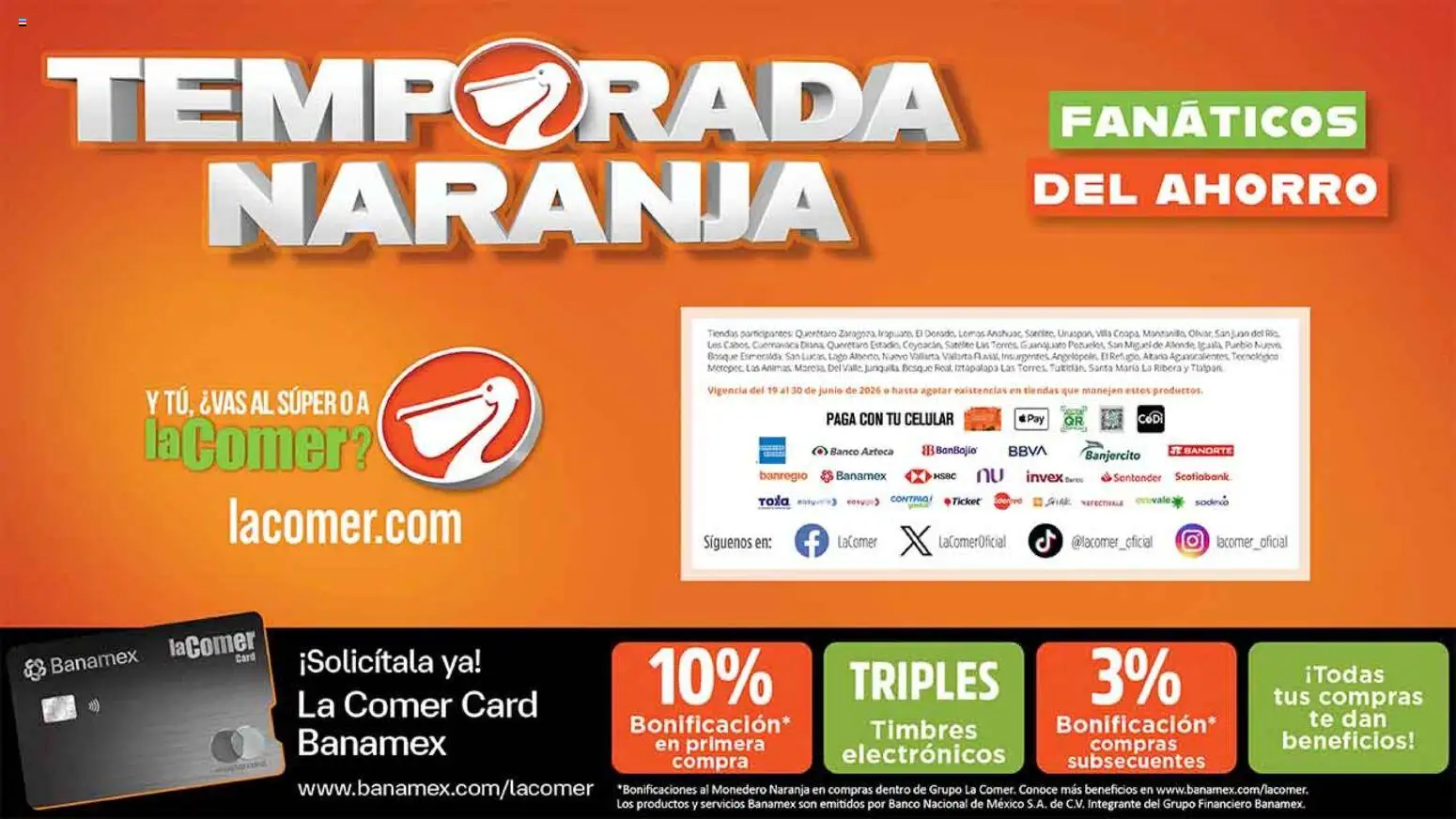 Nuevas ofertas de La Comer válidas en toda la República Mexicana desde el 19.06.2026. ¡Encuentra las mejores ofertas en La Comer folleto! | Página: 84