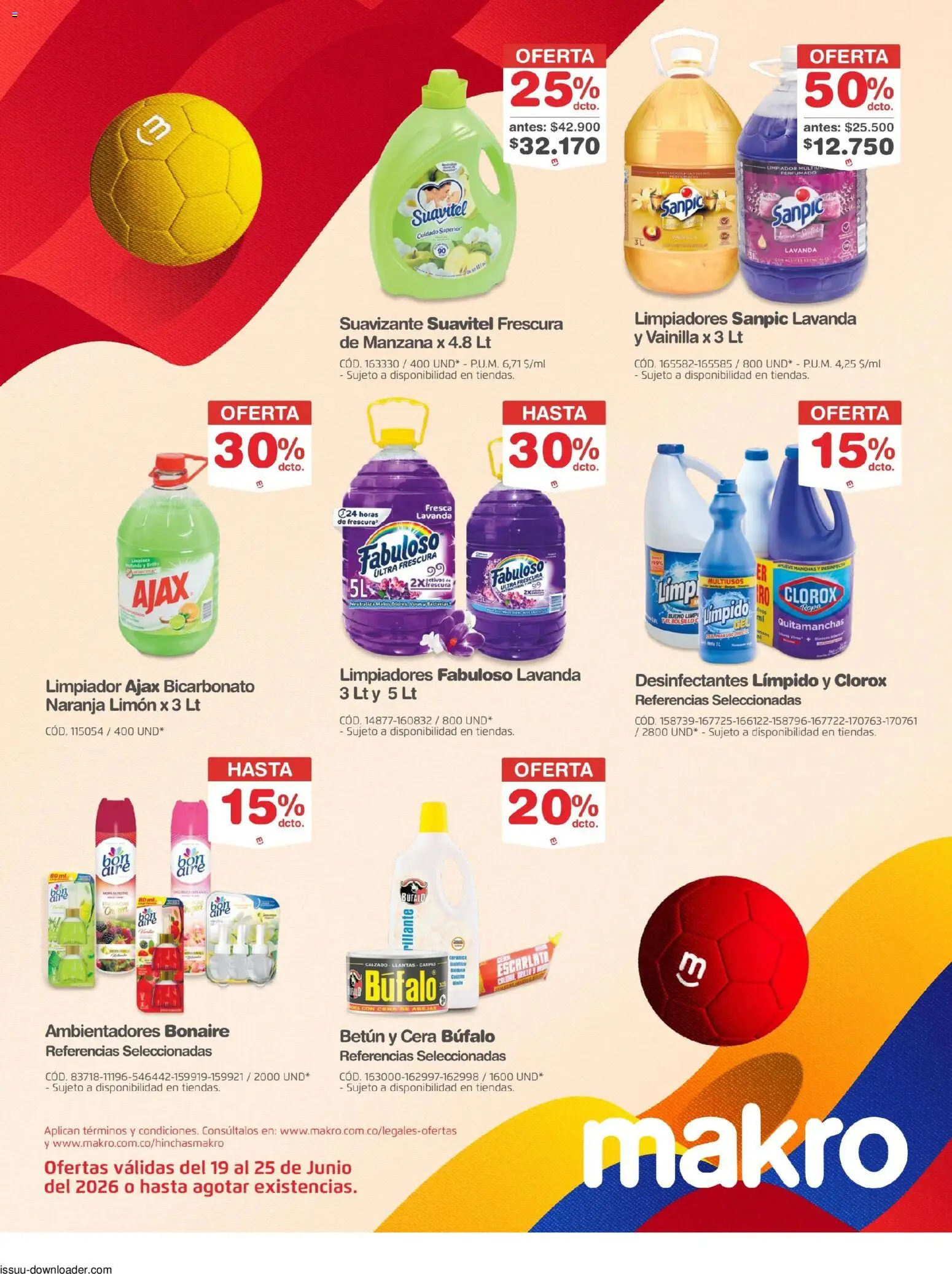 Makro revista - valida desde el 19/06/2026 | Página: 30 | Productos: Betún, Cera, Manzana, Quitamanchas