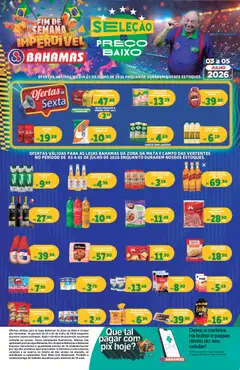 Bahamas Supermercados ofertas Fim de Semana Imperdível - Pré-Visualização do folheto da loja Bahamas Supermercados, válido de 03/07/2026
