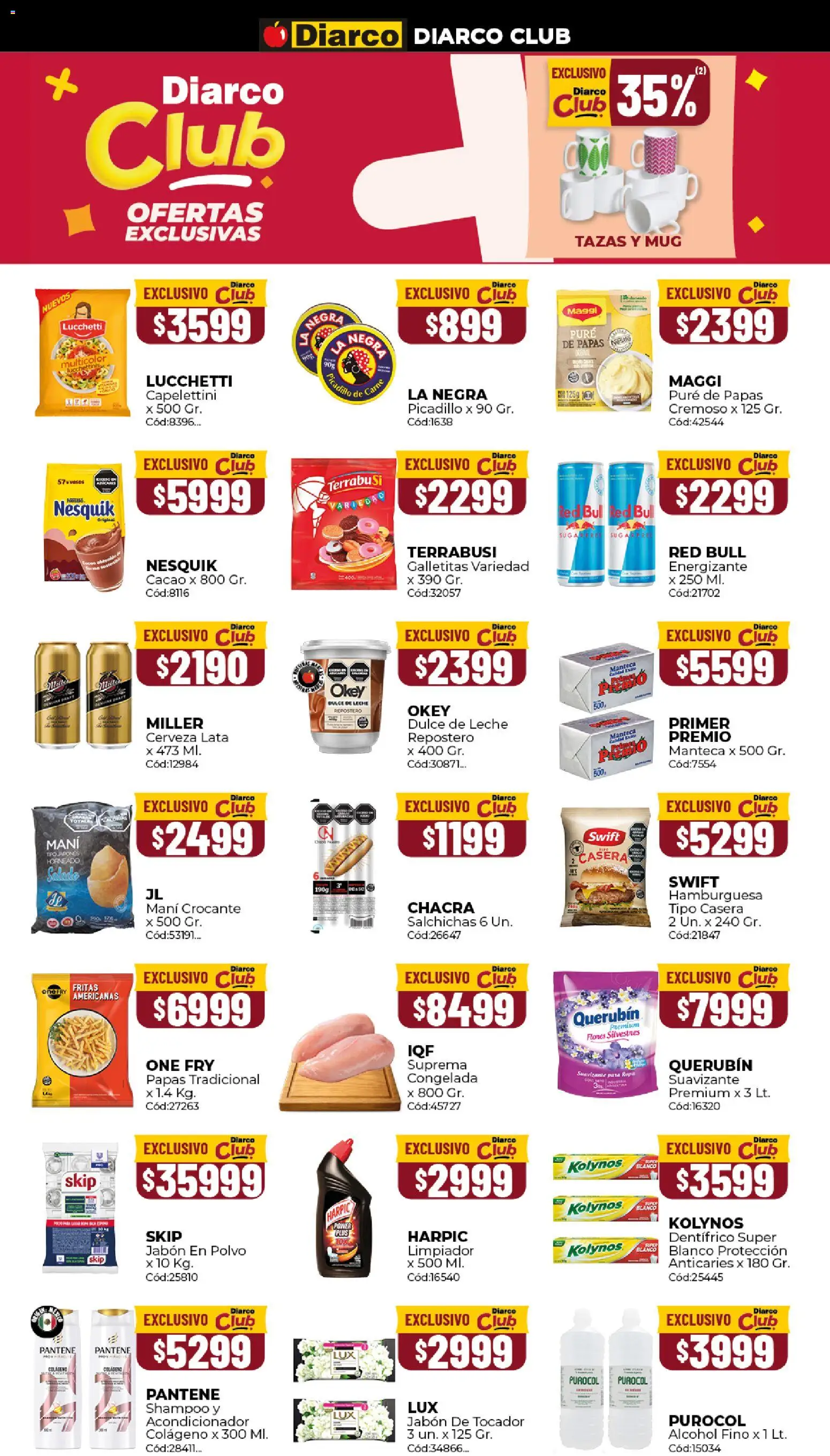 Diarco - Ofertas Tdf │ válido desde el 03/08/2026 | Página: 5 | Productos: Galletitas, Carne, Papas, Manteca