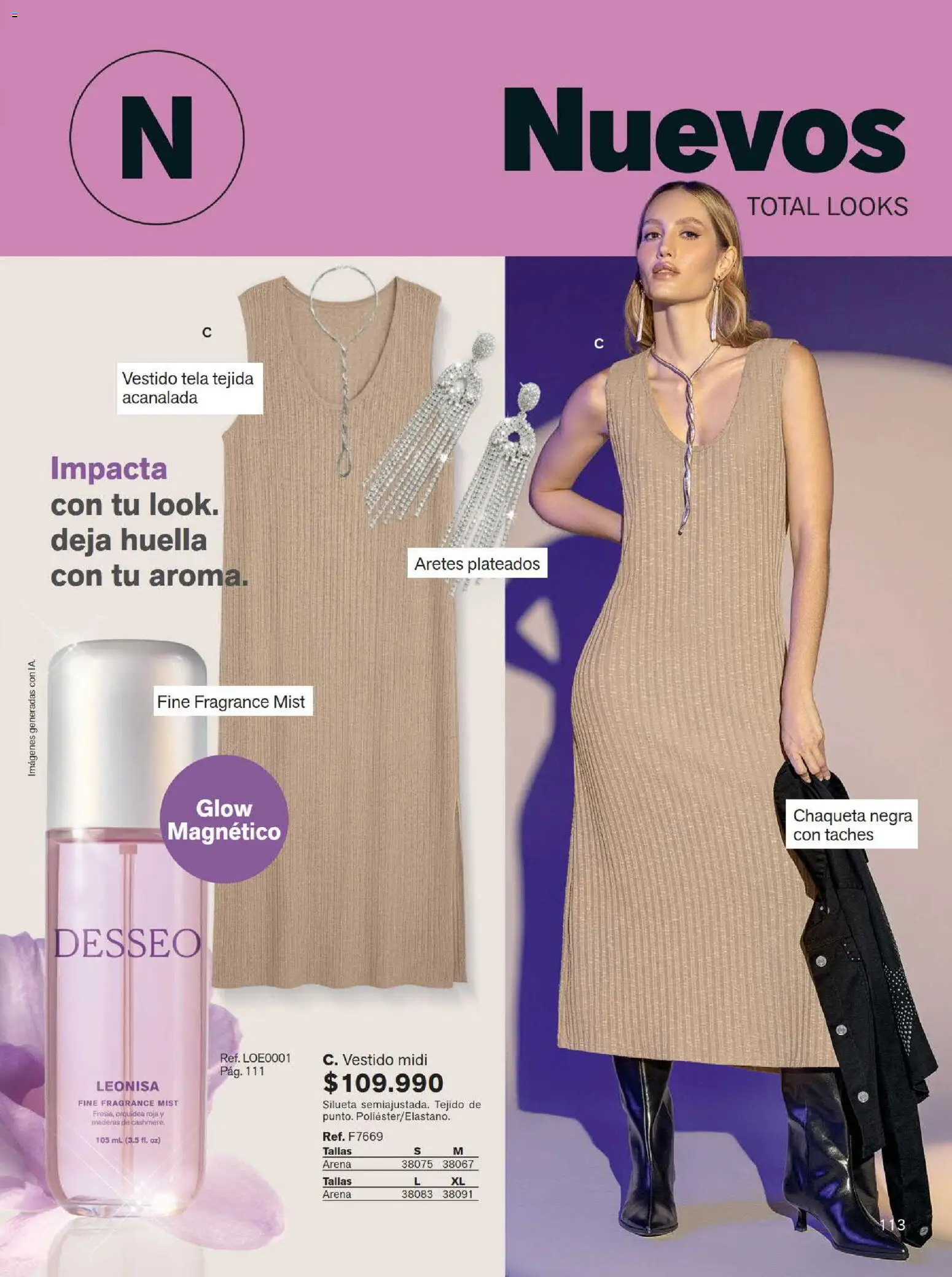 Leonisa revista - valida desde el 15/07/2026 | Página: 113 | Productos: Aretes, Vestido, Chaqueta