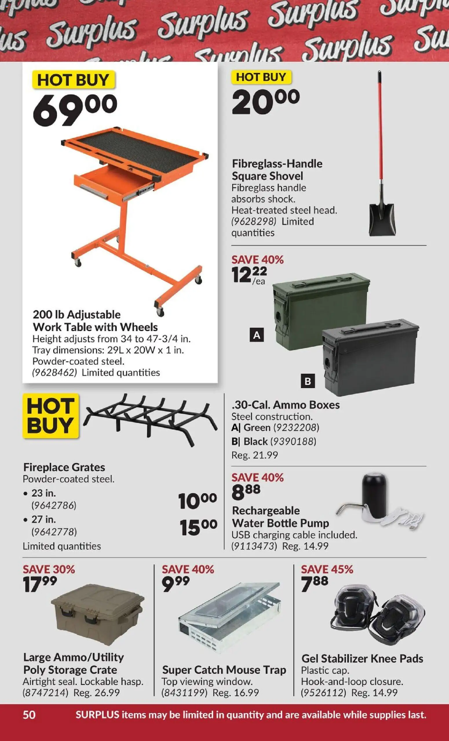 Princess Auto flyer valid from Sep 8, 2026 | Page: 53 | Products: Water, Knee, Cable, Table